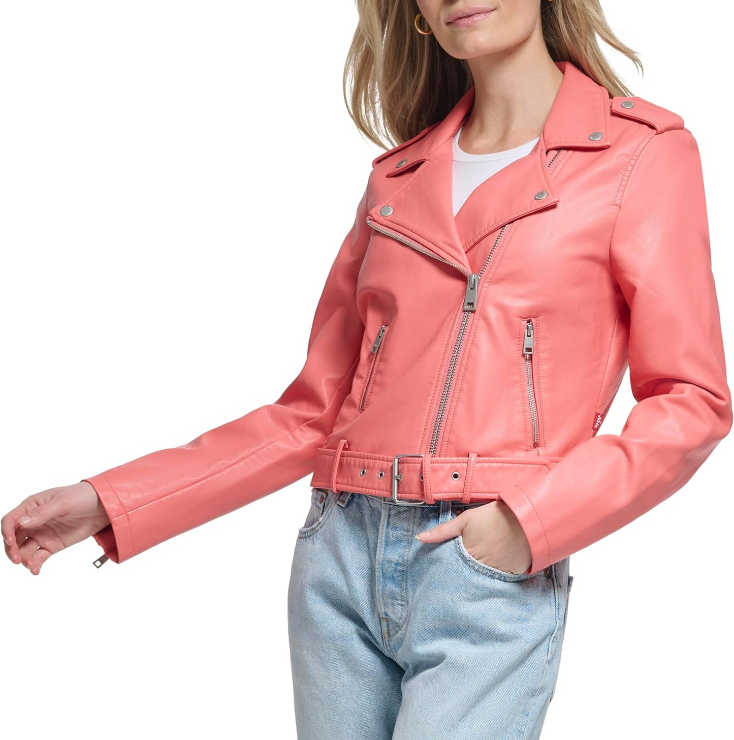 Levi's Women's Belted Faux Leather Moto Jacket (Regular & Plus Size)