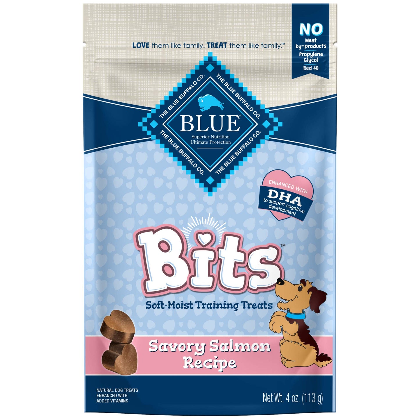 Blue Buffalo BLUE Bits Natural Soft-Moist Training Dog Treats, Salmon Recipe 4-oz bag