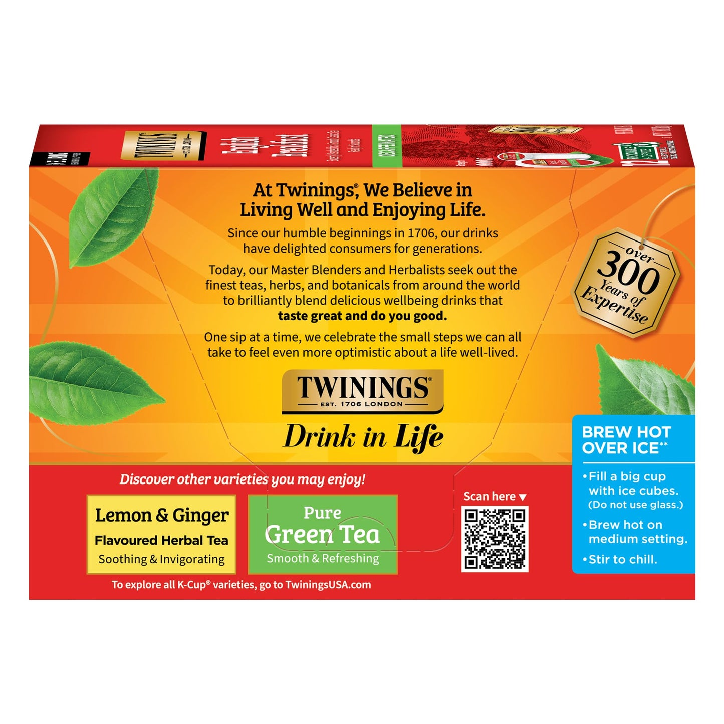 Twinings English Breakfast Tea K-Cup Pods for Keurig, Caffeinated, Smooth, Flavourful, Robust Black Tea, 24 Count (Pack of 1), Enjoy Hot or Iced