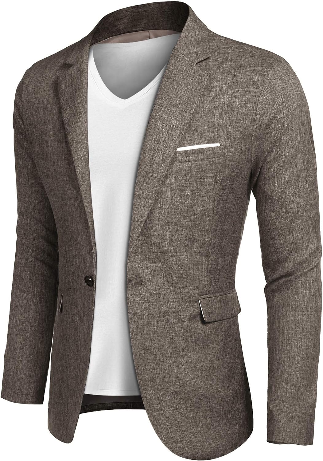 COOFANDY Men's Blazer Casual Sport Coats Slim Fit One Button Suit Jacket Lightweight Sports Jacket