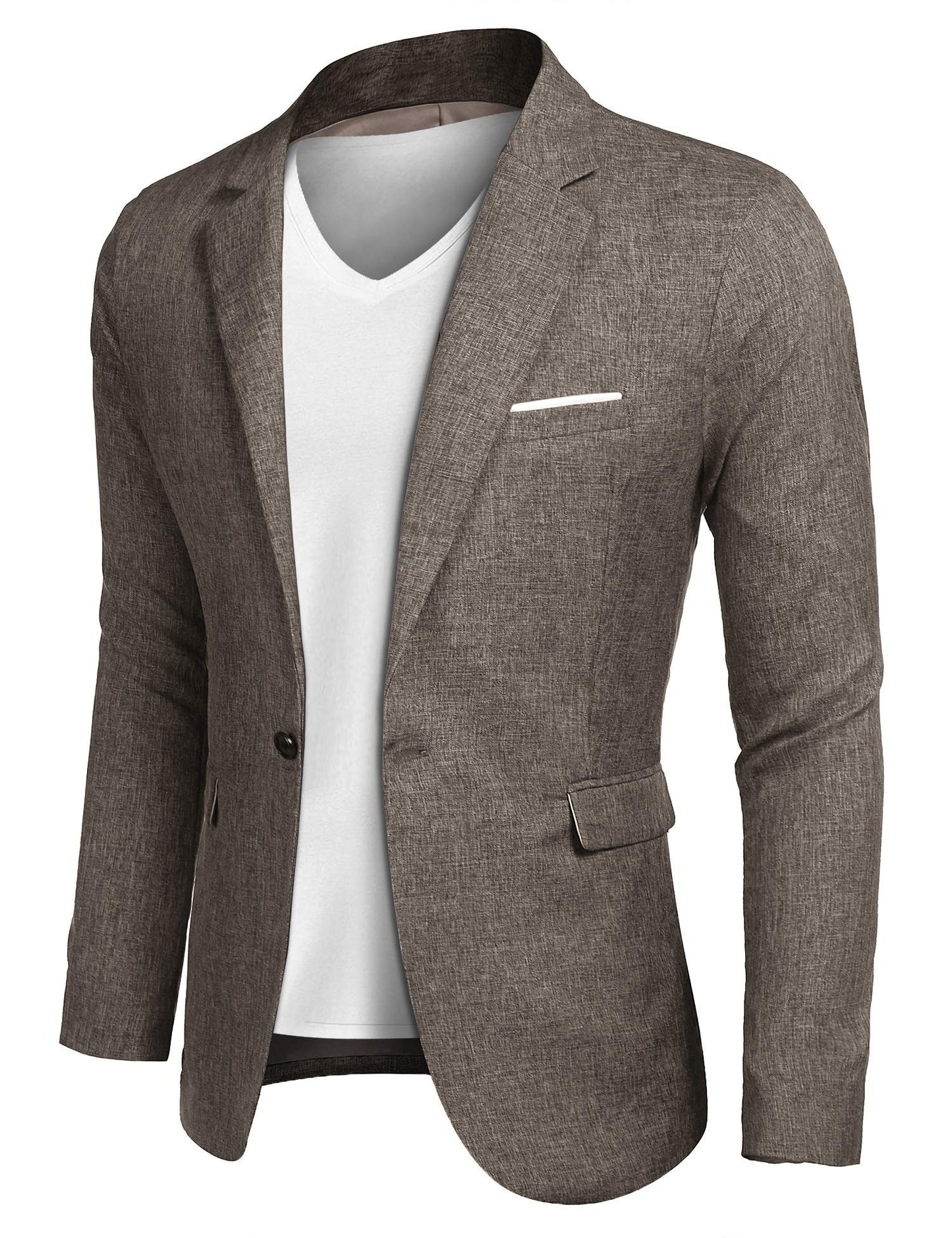 COOFANDY Men's Blazer Casual Sport Coats Slim Fit One Button Suit Jacket Lightweight Sports Jacket