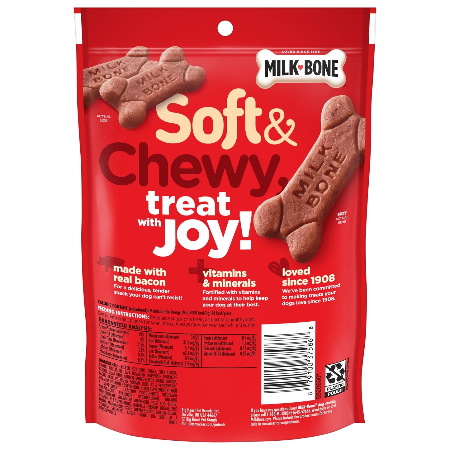 Milk-Bone Soft & Chewy Dog Treats, Beef & Filet Mignon Recipe, 25 Ounce