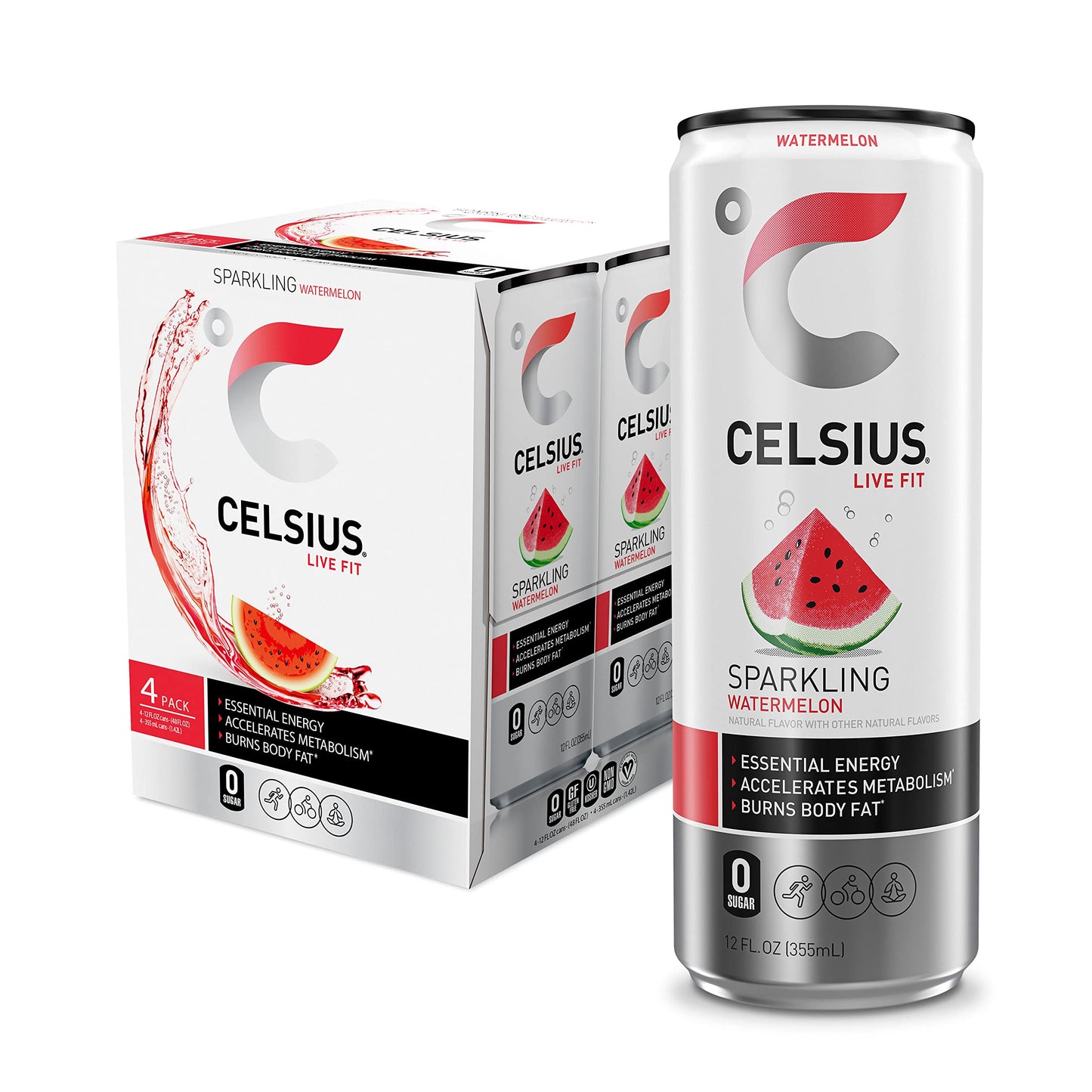 CELSIUS Assorted Flavors Official Variety Pack, Functional Essential Energy Drinks, 12 Fl Oz (Pack of 12)