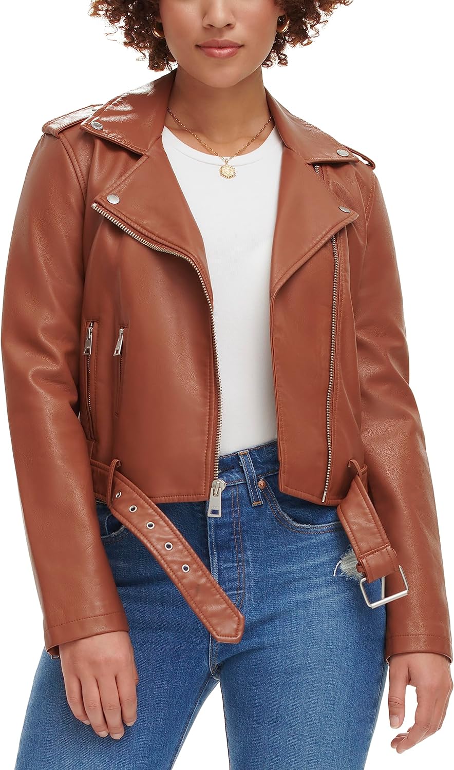 Levi's Women's Belted Faux Leather Moto Jacket (Regular & Plus Size)