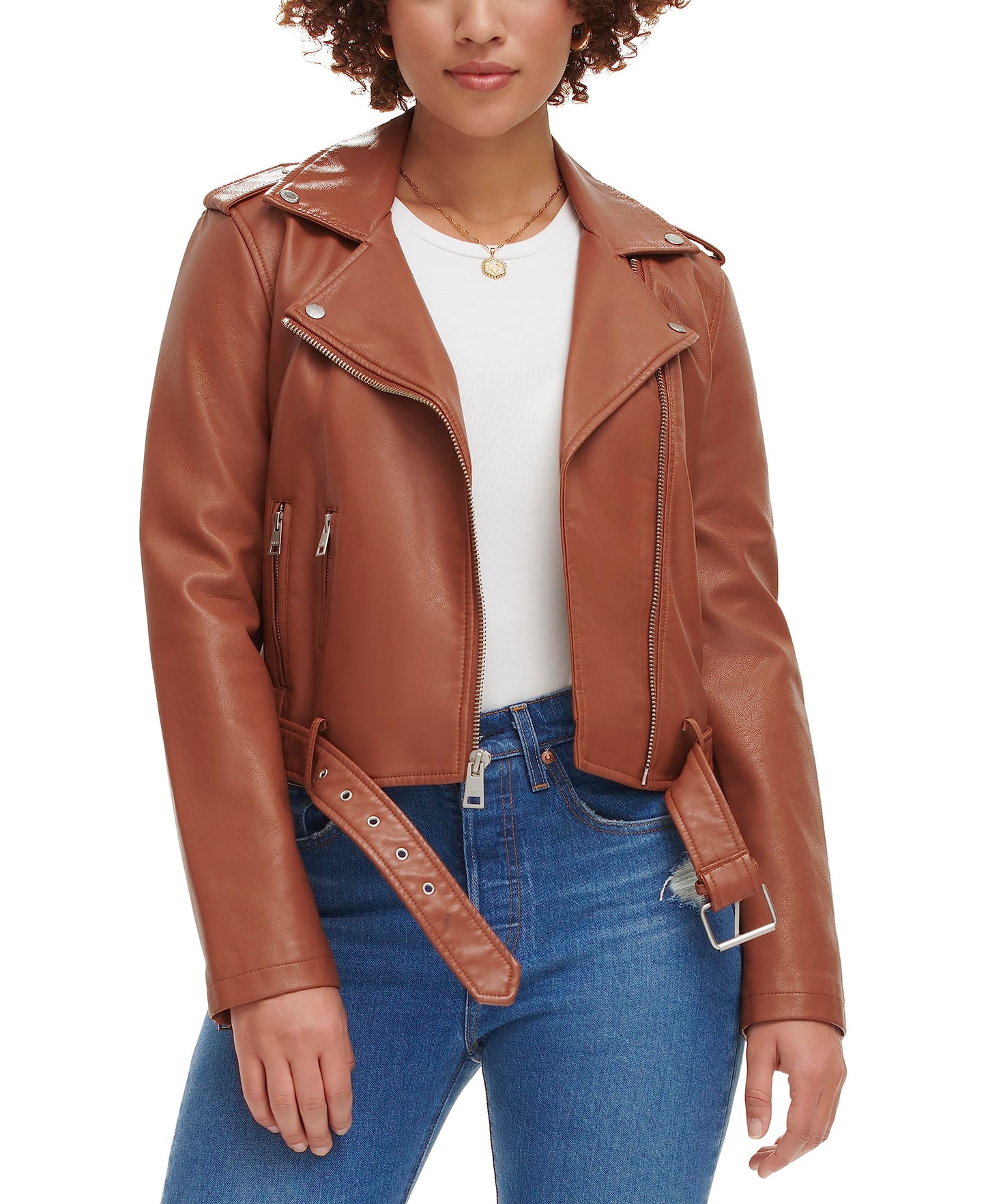 Levi's Women's Belted Faux Leather Moto Jacket (Regular & Plus Size)