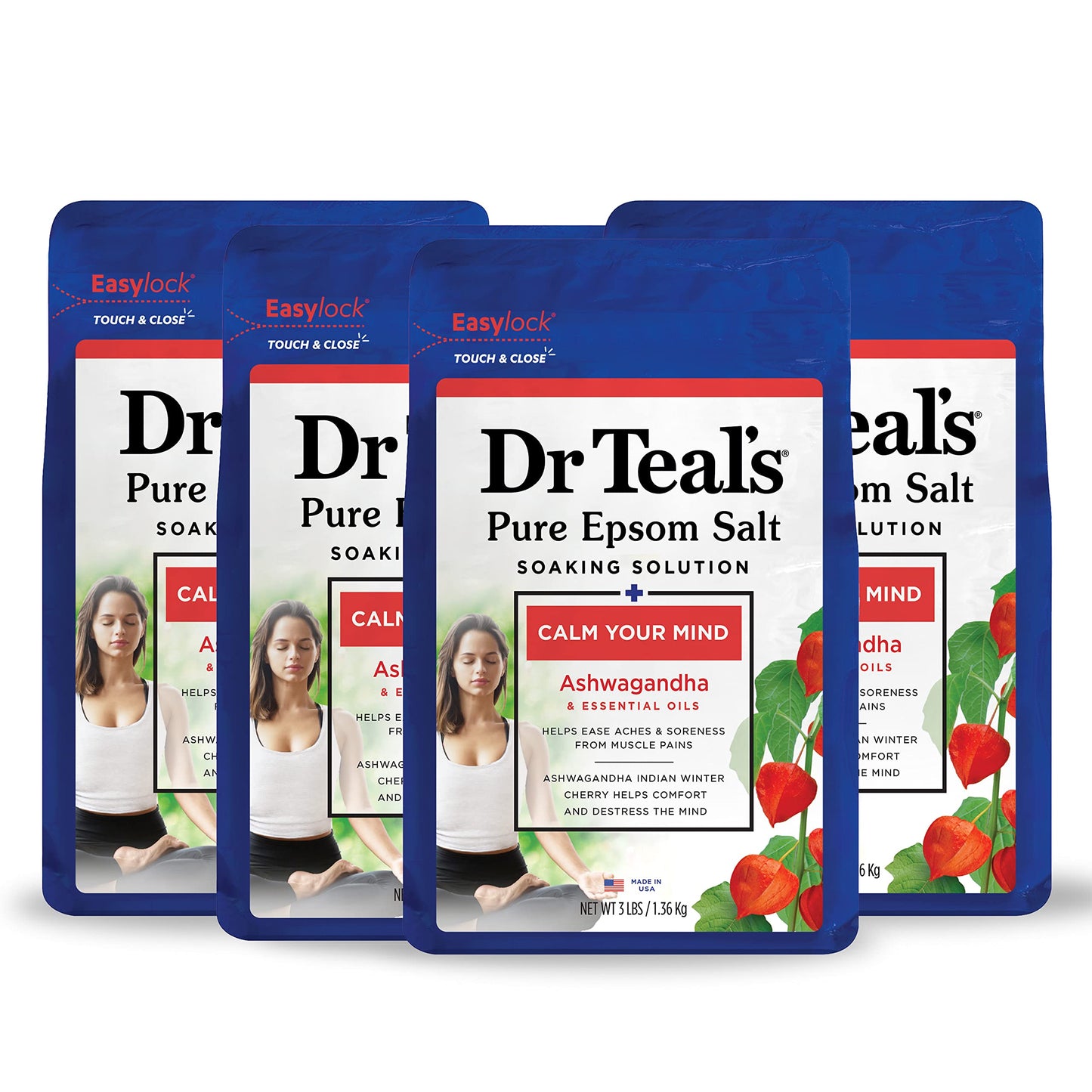 Dr Teal's Pure Epsom Salt Soak, Soothe & Comfort with Oat Milk & Argan Oil, 3 lbs