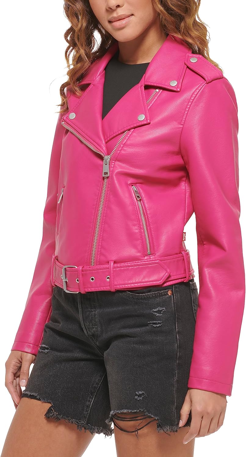 Levi's Women's Belted Faux Leather Moto Jacket (Regular & Plus Size)