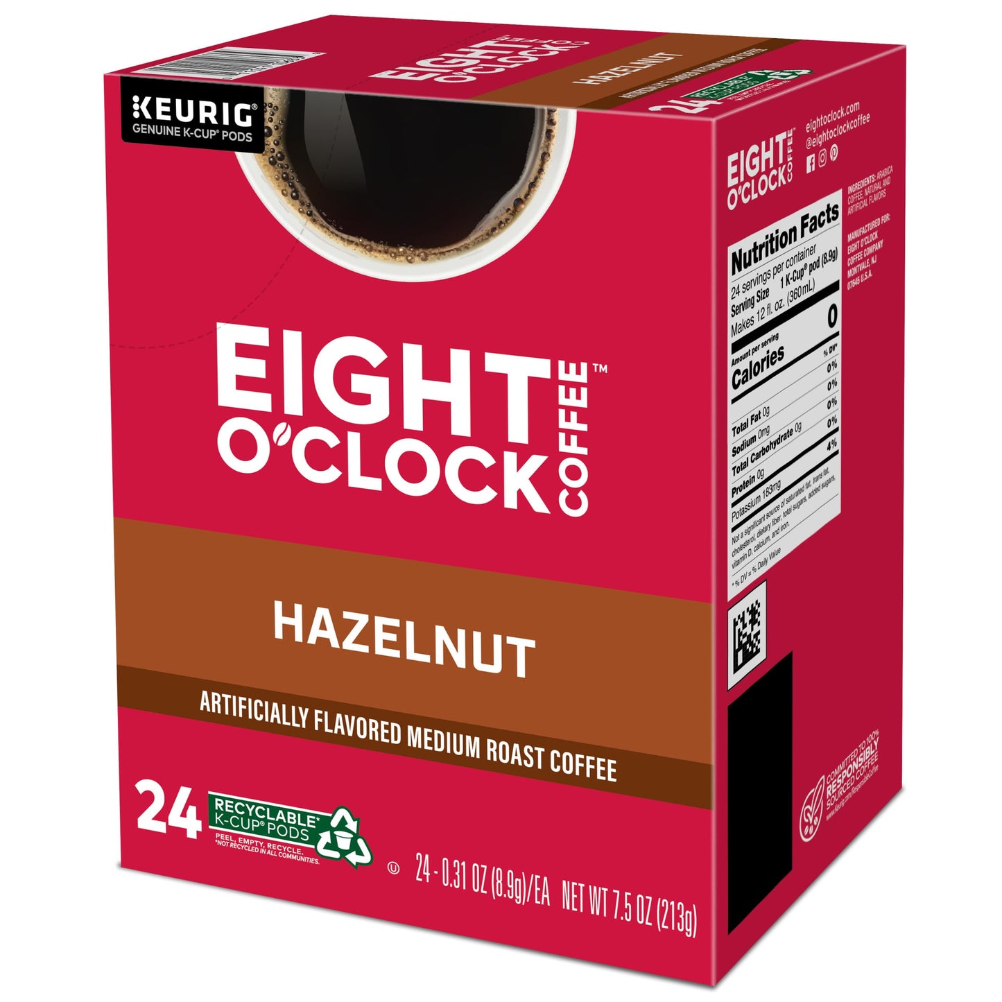 Eight O'Clock Coffee The Original Keurig Single-Serve K-Cup Pods, Medium Roast Coffee, 96 Count (4 Packs of 24)