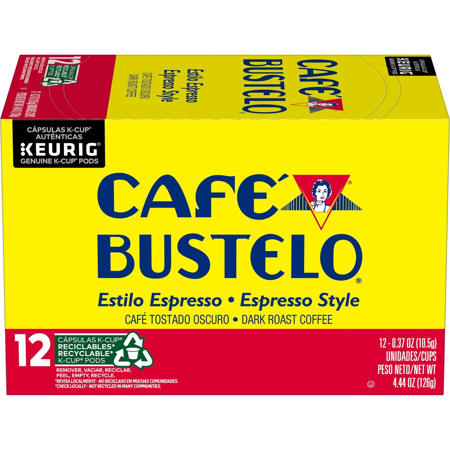 Café Bustelo Espresso Style Dark Roast Coffee, 72 Keurig K-Cup Pods