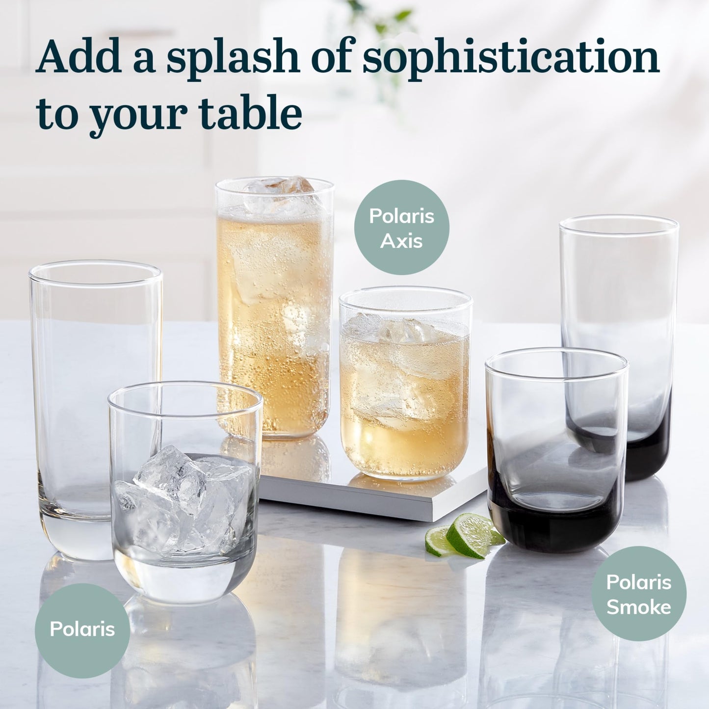 Libbey Ascent 16-Piece Tumbler and Rocks Glass Set