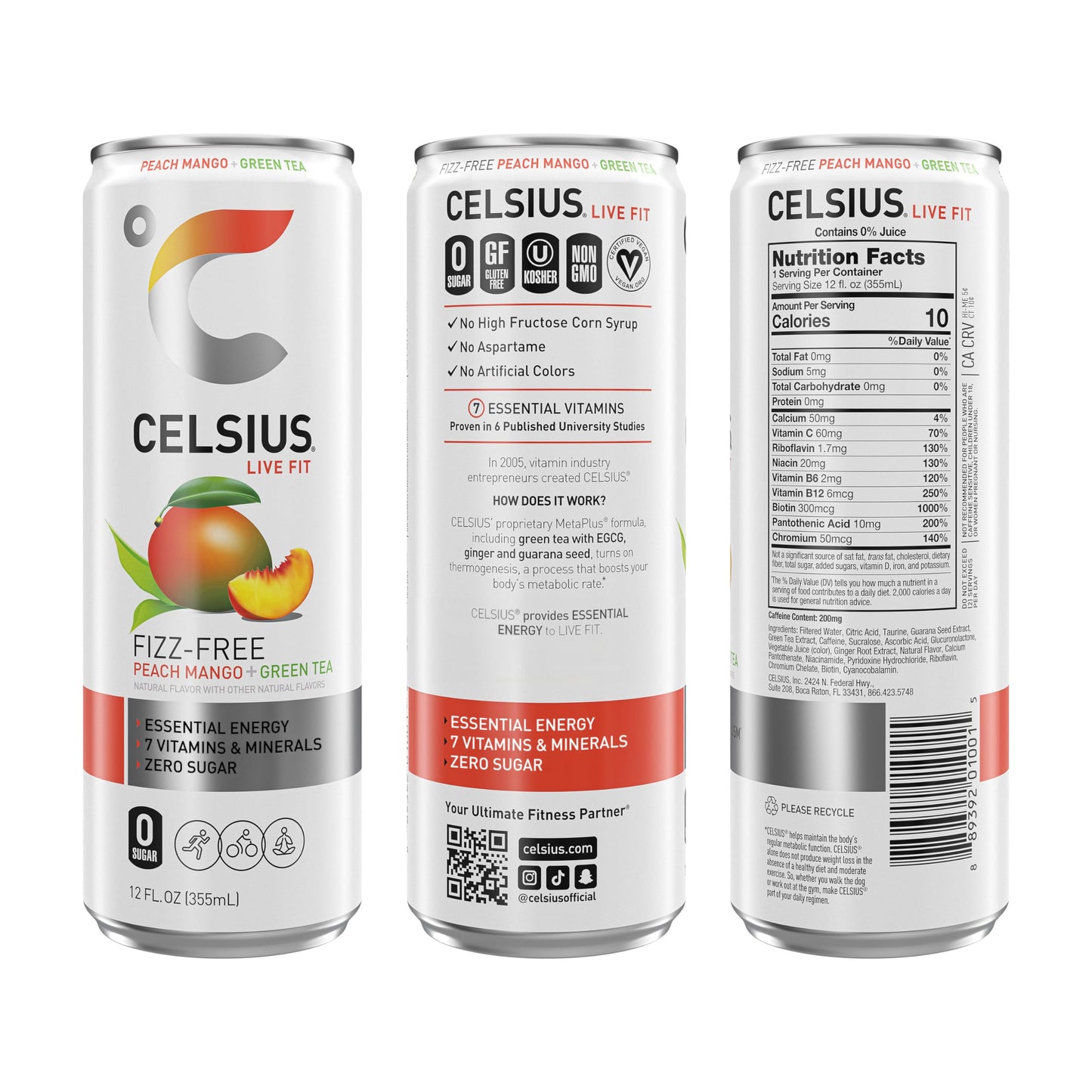 CELSIUS Assorted Flavors Official Variety Pack, Functional Essential Energy Drinks, 12 Fl Oz (Pack of 12)