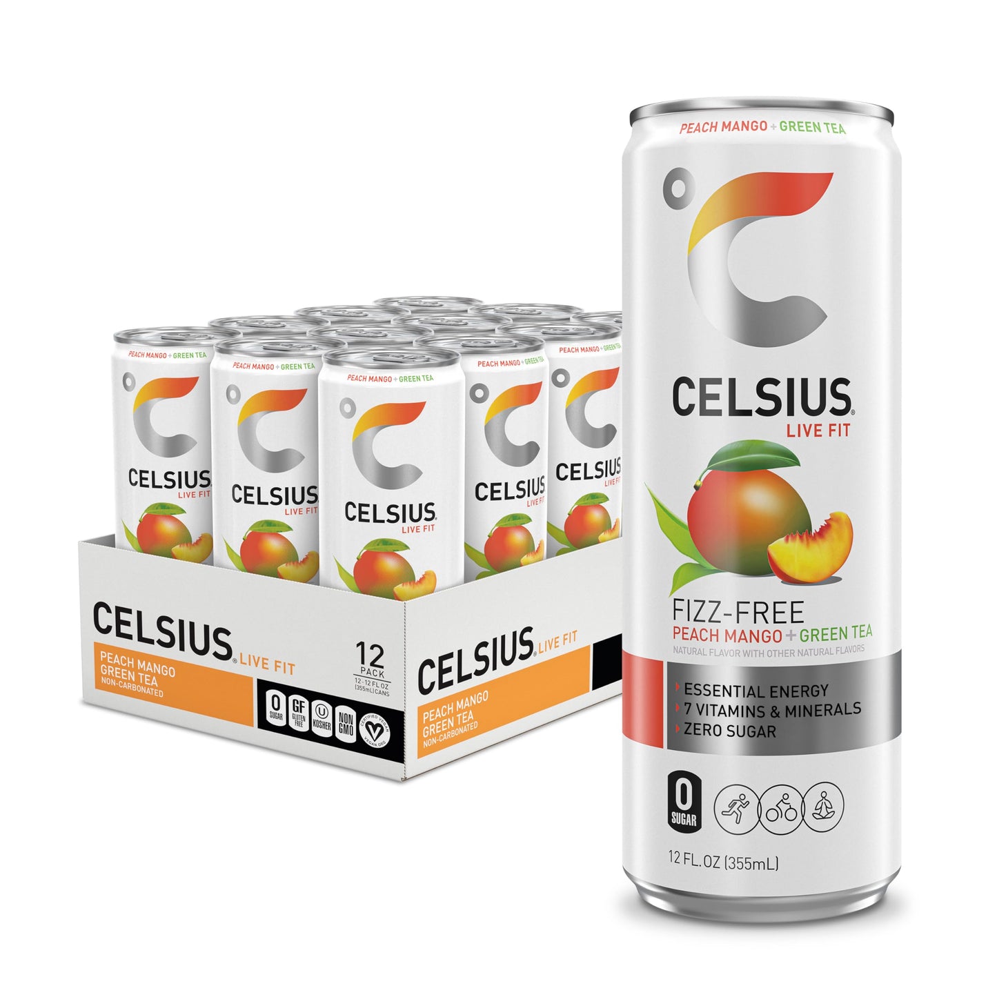 CELSIUS Assorted Flavors Official Variety Pack, Functional Essential Energy Drinks, 12 Fl Oz (Pack of 12)