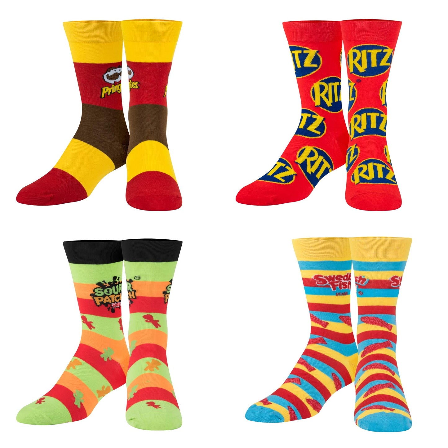 Crazy Socks, Snack & Junk Food Themes, Fun Silly Novelty Crew, Large, Fun 8 Pack