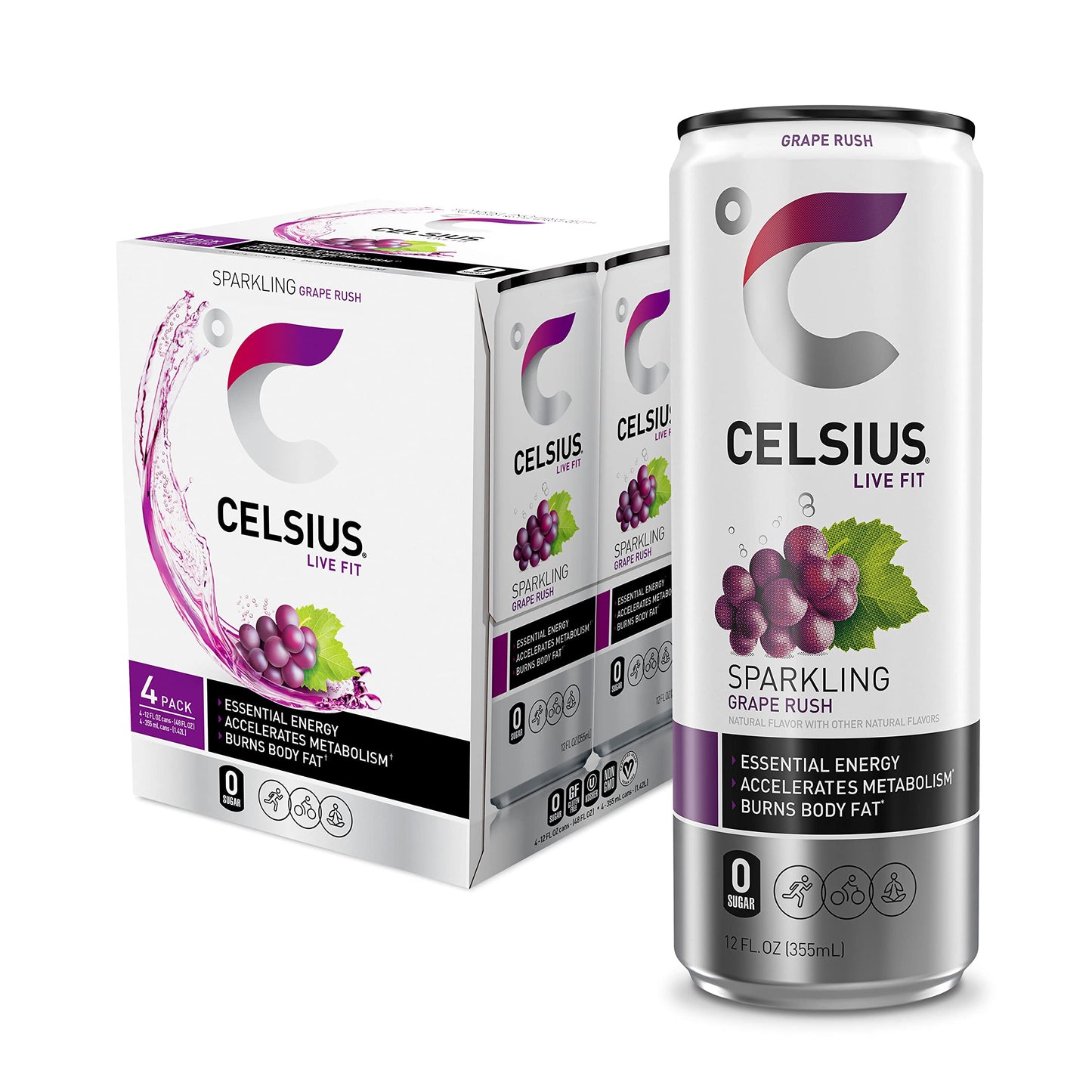 CELSIUS Assorted Flavors Official Variety Pack, Functional Essential Energy Drinks, 12 Fl Oz (Pack of 12)