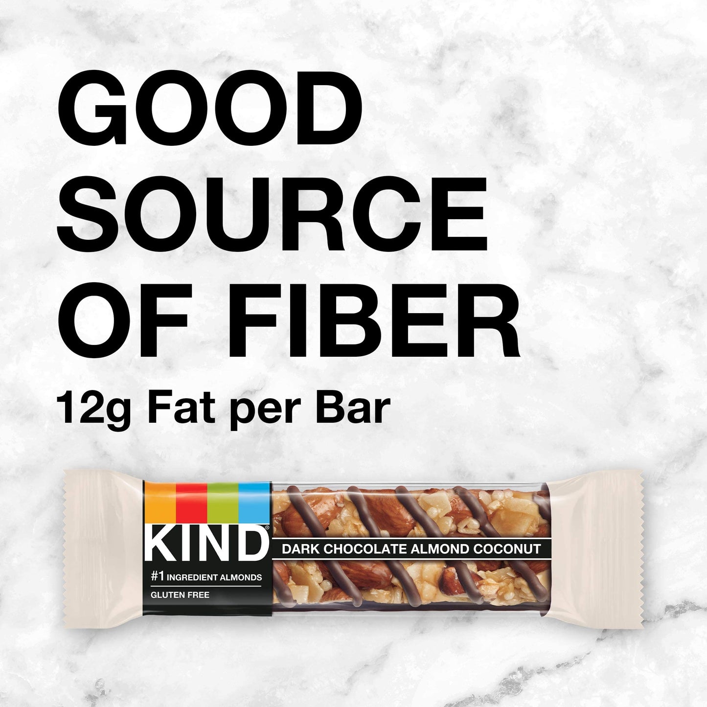 KIND Bars, Dark Chocolate Nuts and Sea Salt, Healthy Snacks, Gluten Free, Low Sugar, 6g Protein, 12 Count