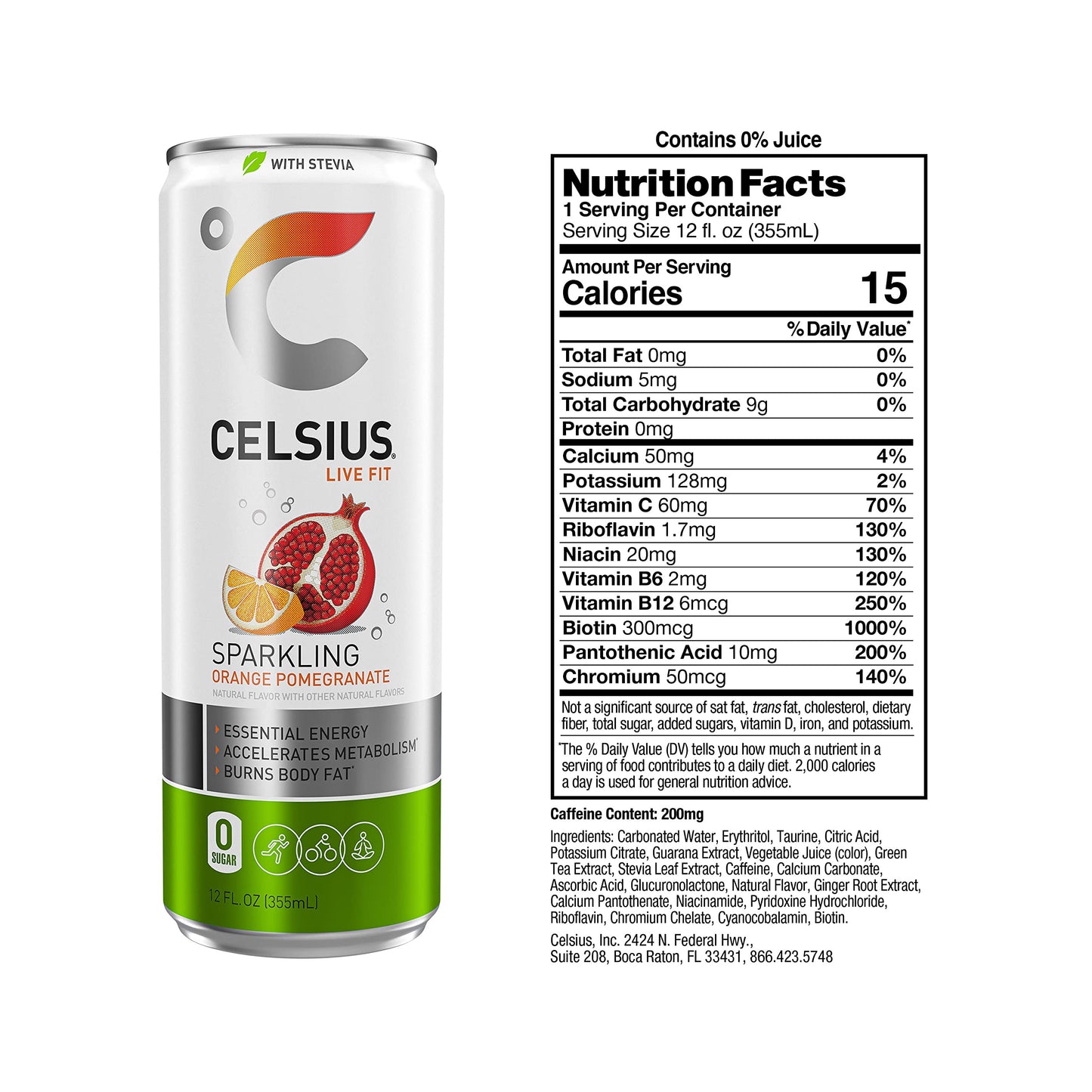 CELSIUS Assorted Flavors Official Variety Pack, Functional Essential Energy Drinks, 12 Fl Oz (Pack of 12)