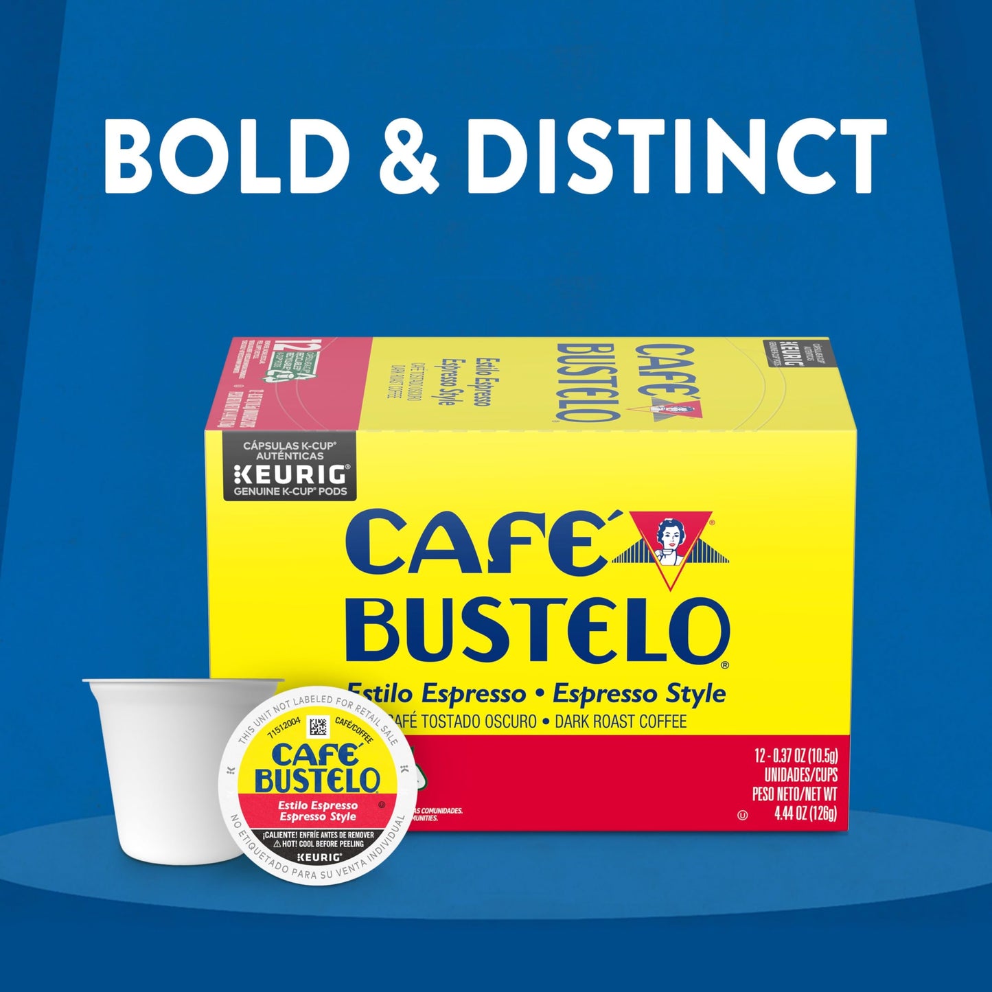 Café Bustelo Espresso Style Dark Roast Coffee, 72 Keurig K-Cup Pods