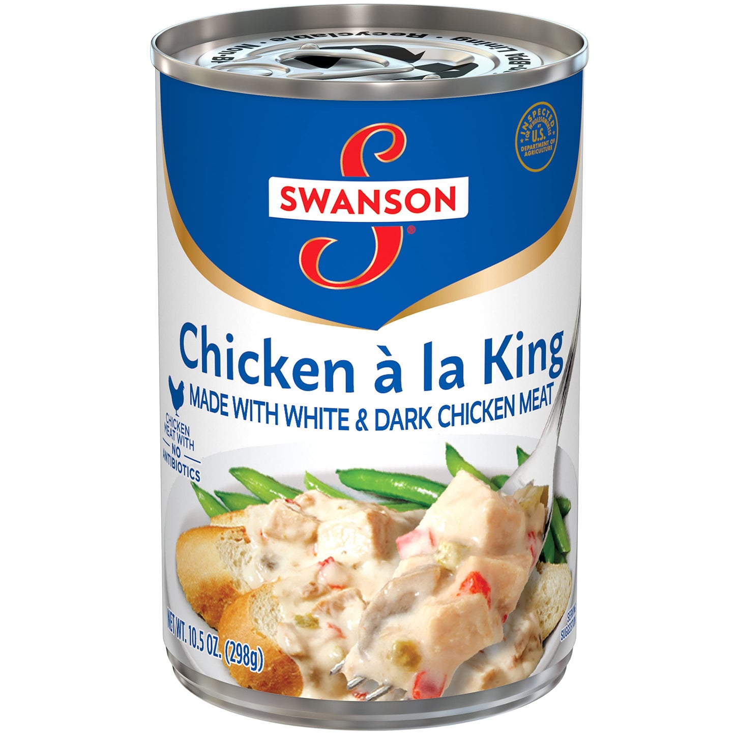 Swanson Canned Chicken a la King With White and Dark Chicken Meat, 10.5 OZ Can