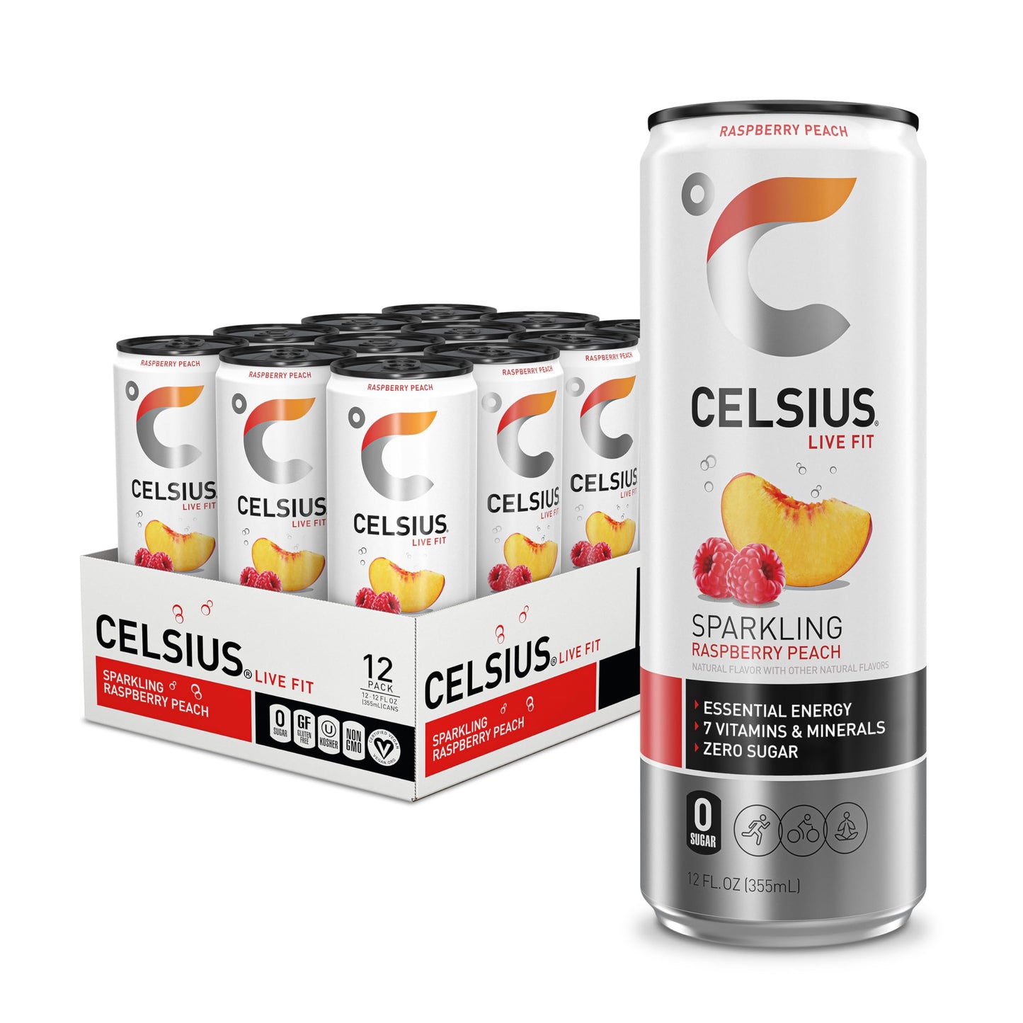 CELSIUS Assorted Flavors Official Variety Pack, Functional Essential Energy Drinks, 12 Fl Oz (Pack of 12)