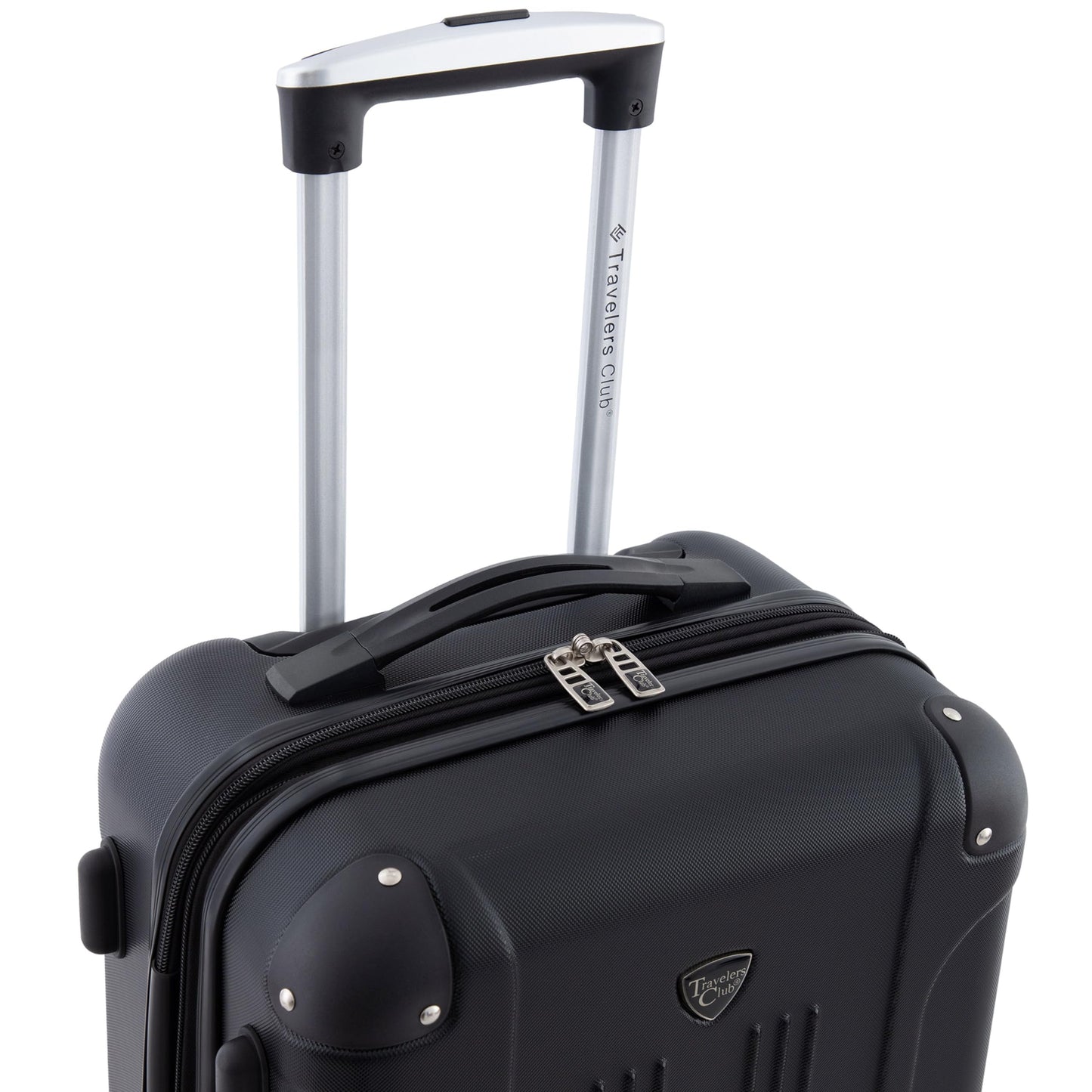 Travelers Club Chicago Hardside Expandable Spinner Luggages, Black, 20" Carry-On