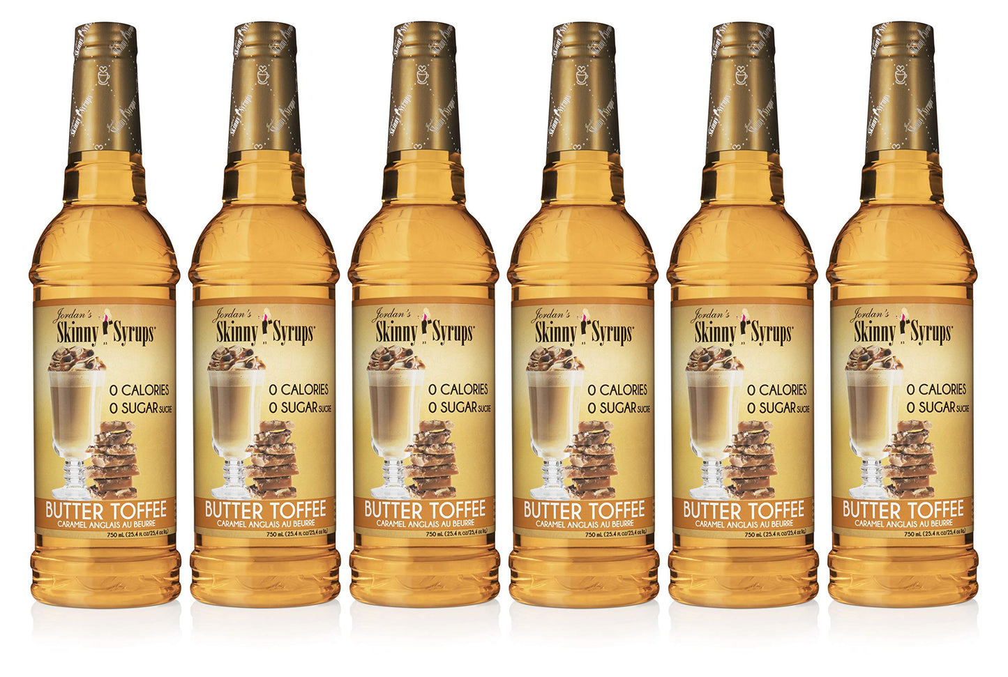 Jordan's Skinny Syrups Sugar Free Coffee Syrup, Cinnamon Dolce Flavor Drink Mix, Zero Calorie Flavoring for Chai Latte, Protein Shake, Food and More, Gluten Free, Keto Friendly, 25.4 Fl Oz, 1 Pack