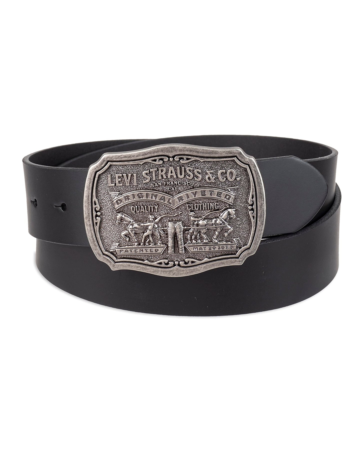 Levi's Men's Everyday Jean Belt with Removable Plaque Buckle