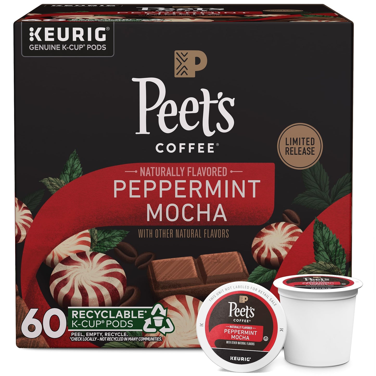 Peet's Coffee, Dark Roast K-Cup Pods for Keurig Brewers - Major Dickason's Blend 75 Count (1 Box of 75 K-Cup Pods)