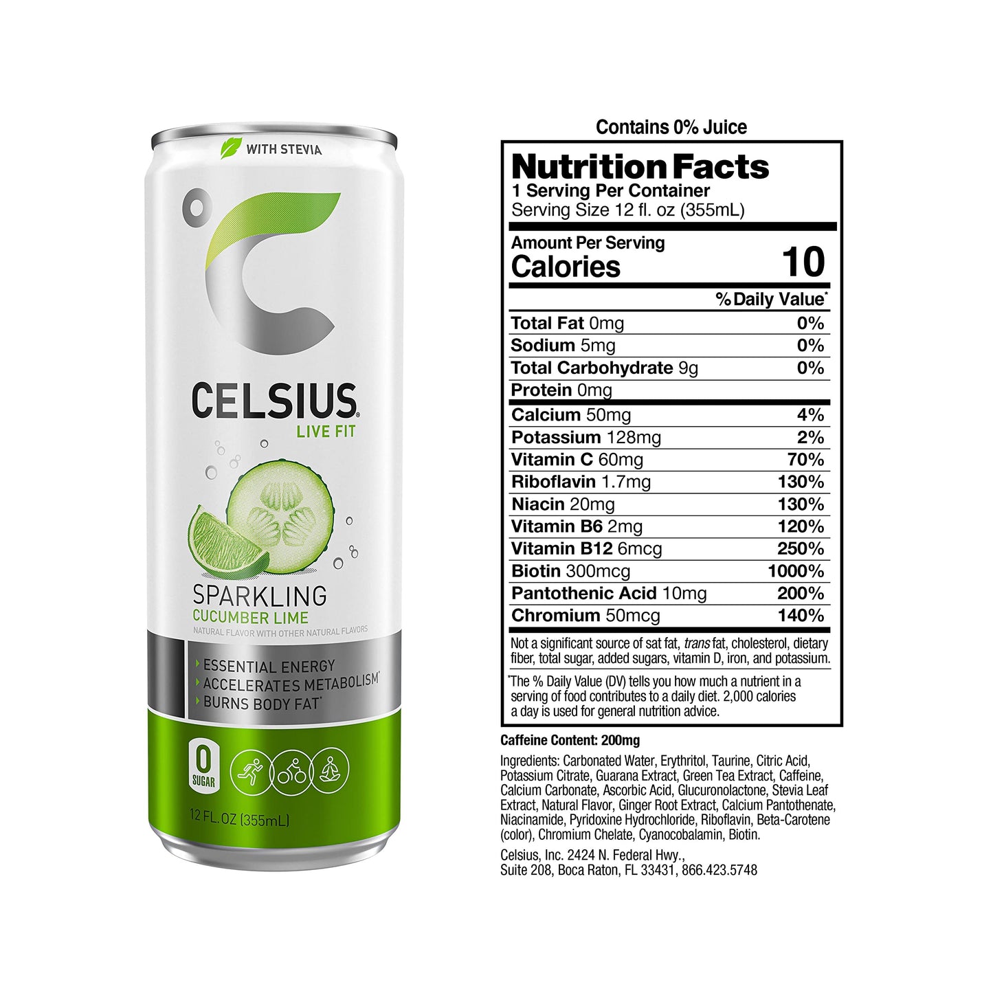 CELSIUS Assorted Flavors Official Variety Pack, Functional Essential Energy Drinks, 12 Fl Oz (Pack of 12)