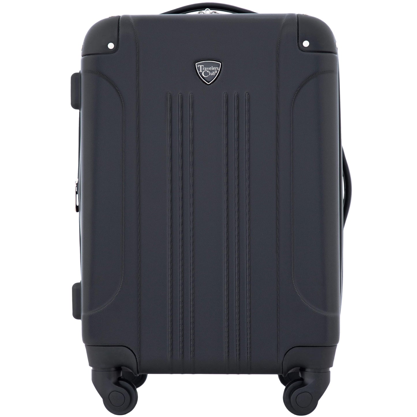 Travelers Club Chicago Hardside Expandable Spinner Luggages, Black, 20" Carry-On