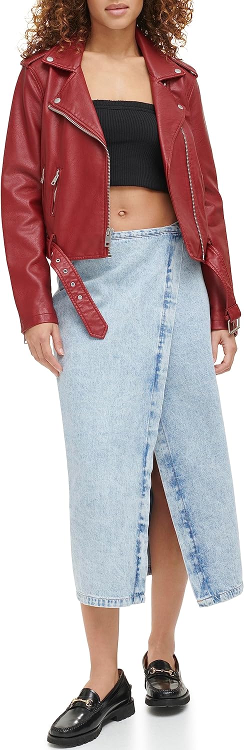 Levi's Women's Belted Faux Leather Moto Jacket (Regular & Plus Size)