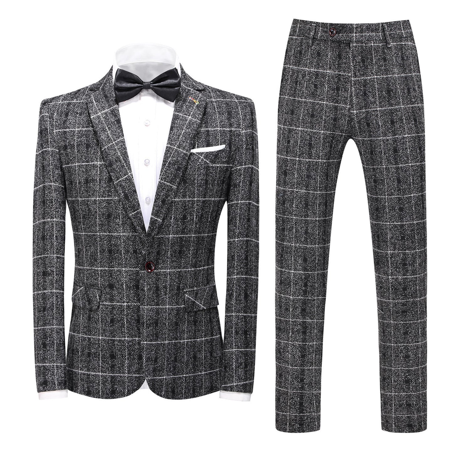 Men's Suit Three-piece Suit Korean Style Slim-fitting English Style Casual