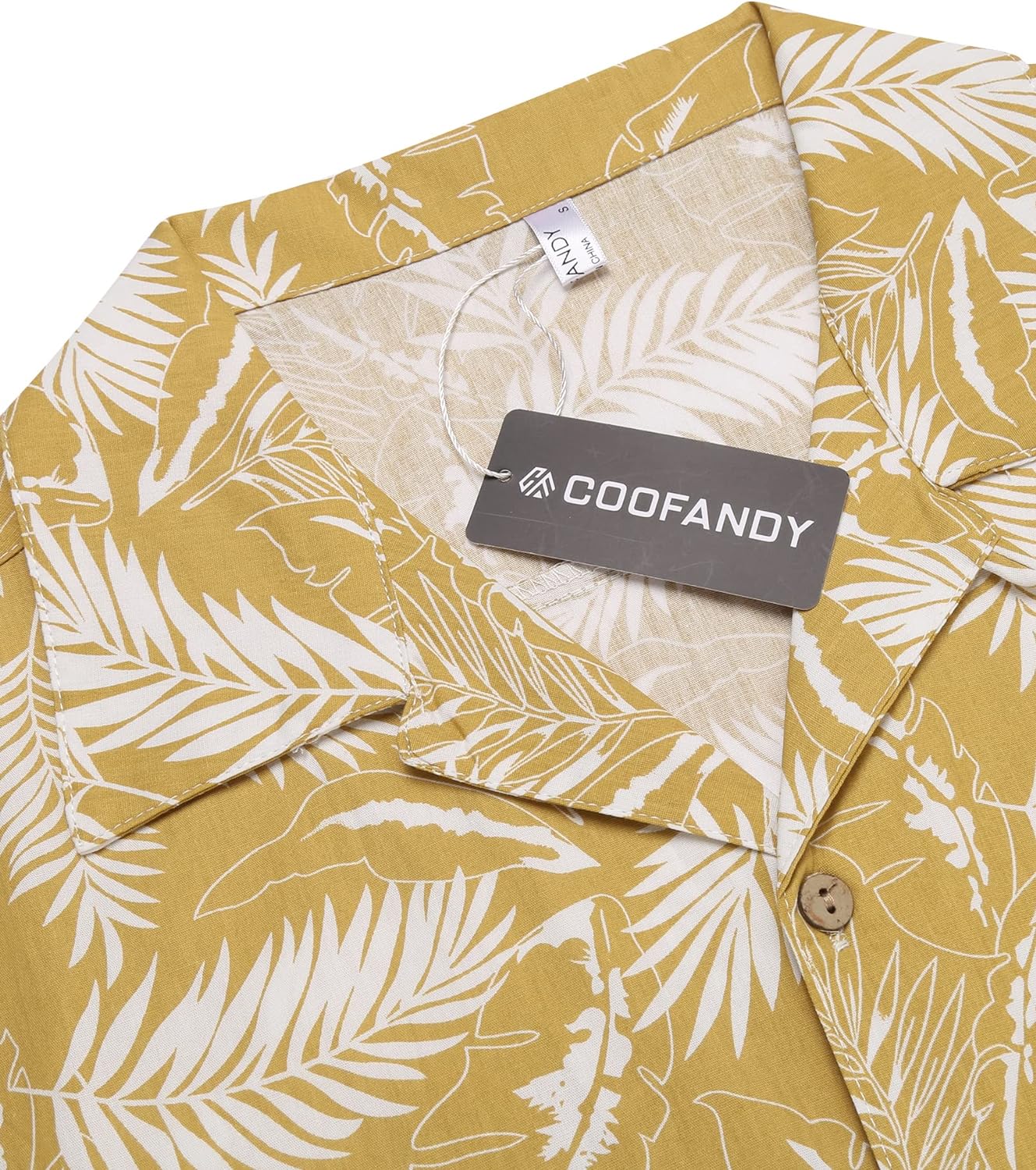 COOFANDY Men's Hawaiian Floral Shirts Cotton Linen Button Down Tropical Holiday Beach Shirts