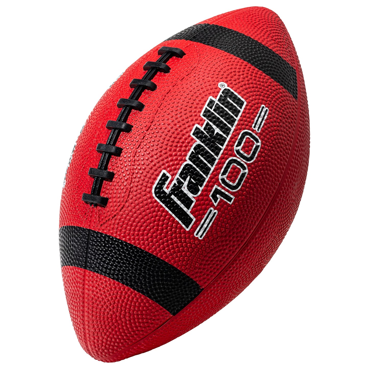 Franklin Sports Kids Junior Football - Grip-Rite 100 Youth Junior Size Rubber Footballs - Peewee Kids Durable Outdoor Rubber Footballs - Single Footballs + 6 Football Bulk Packs Available