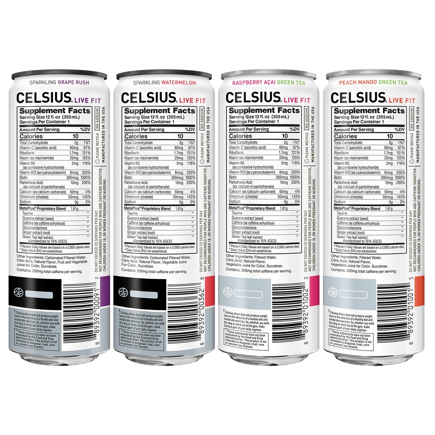 CELSIUS Assorted Flavors Official Variety Pack, Functional Essential Energy Drinks, 12 Fl Oz (Pack of 12)