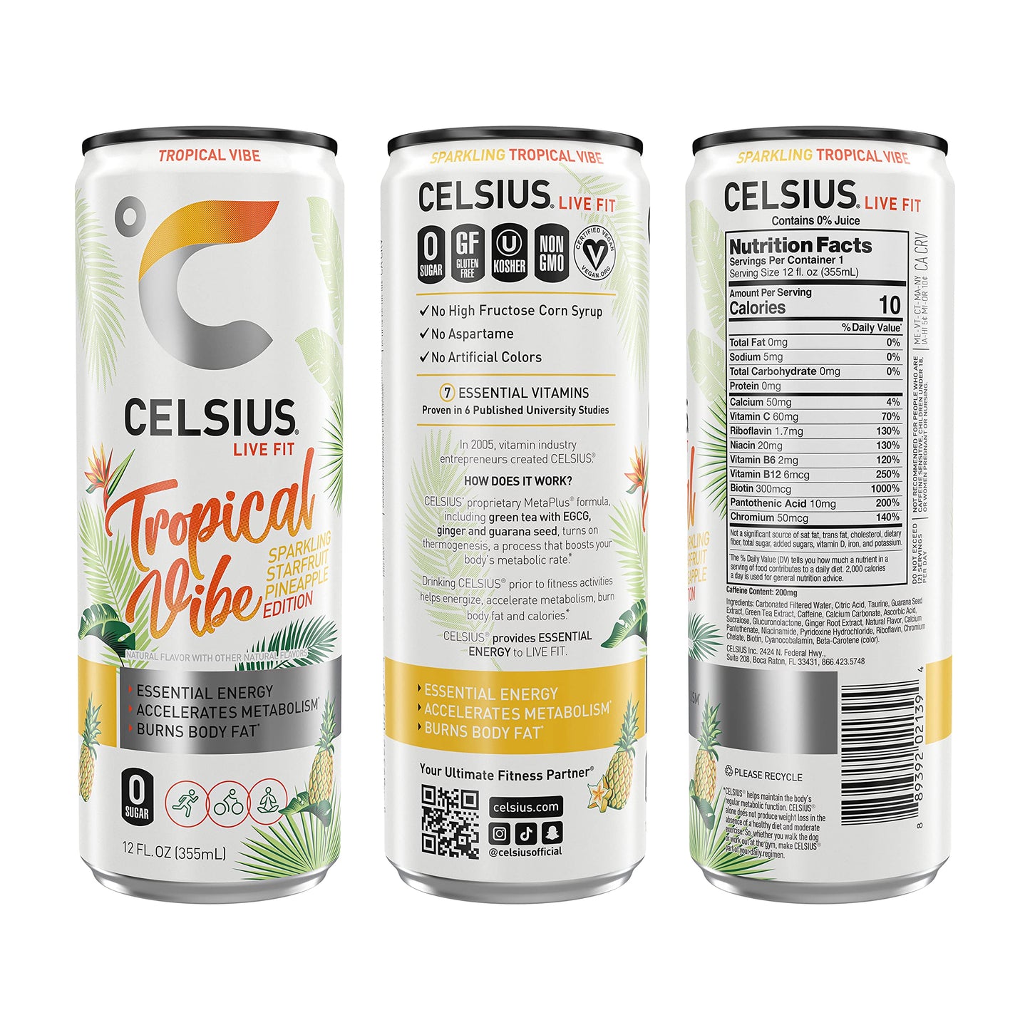 CELSIUS Assorted Flavors Official Variety Pack, Functional Essential Energy Drinks, 12 Fl Oz (Pack of 12)