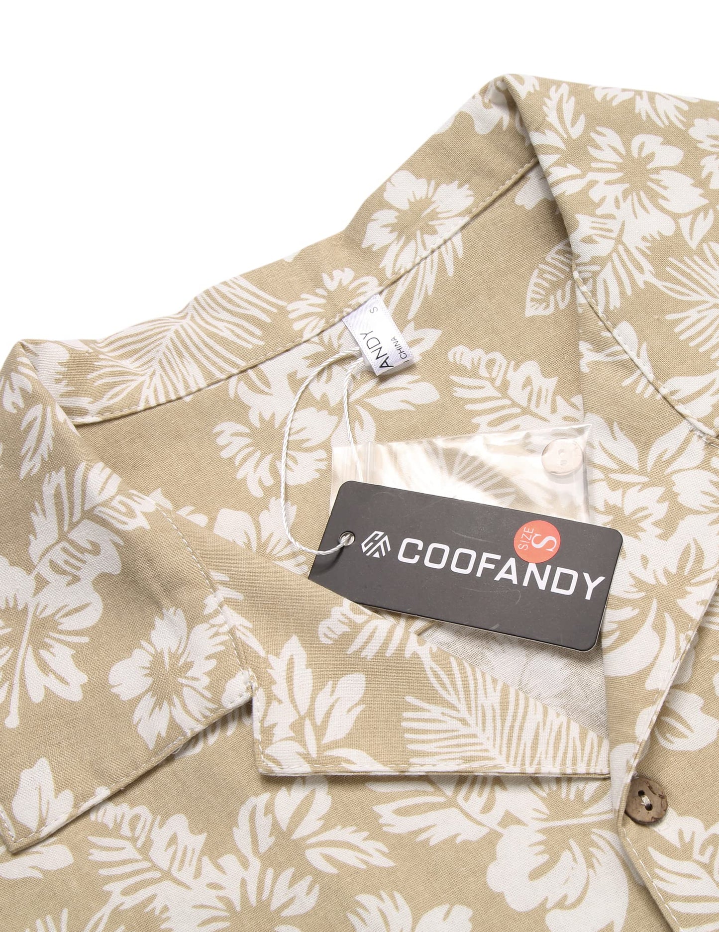 COOFANDY Men's Hawaiian Floral Shirts Cotton Linen Button Down Tropical Holiday Beach Shirts