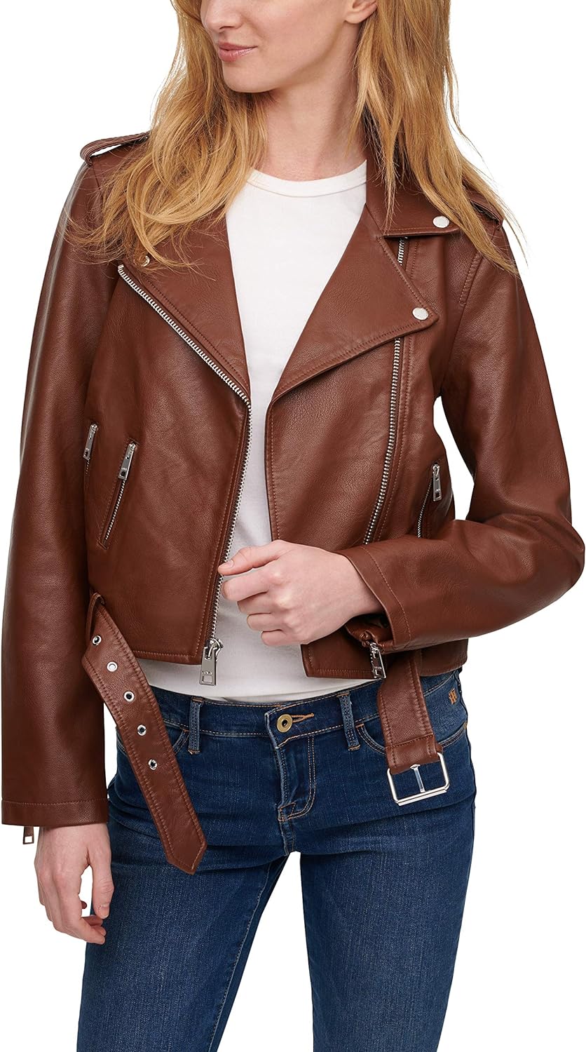 Levi's Women's Belted Faux Leather Moto Jacket (Regular & Plus Size)