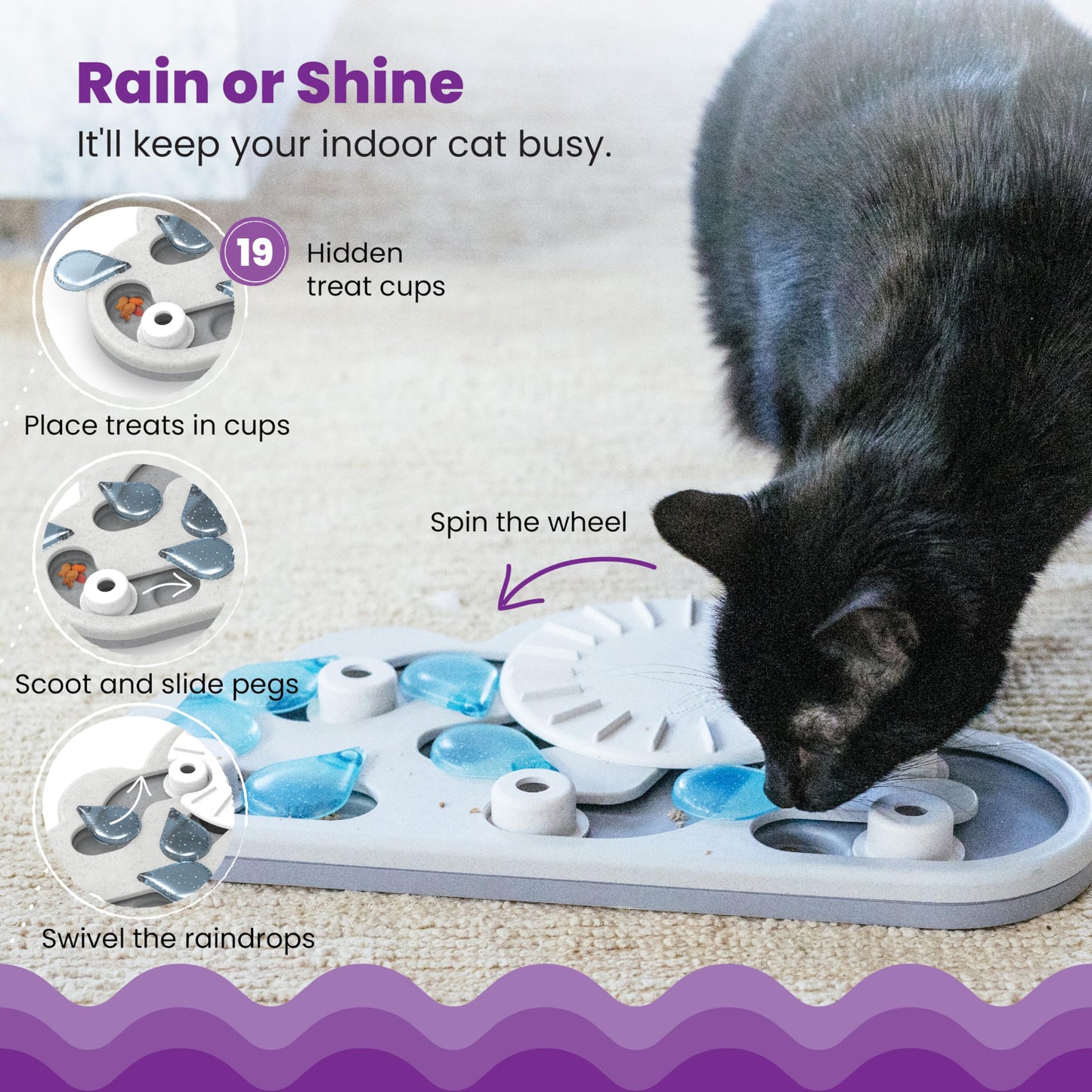 Catstages by Nina Ottosson Buggin' Out Puzzle & Play - Interactive Cat Treat Puzzle