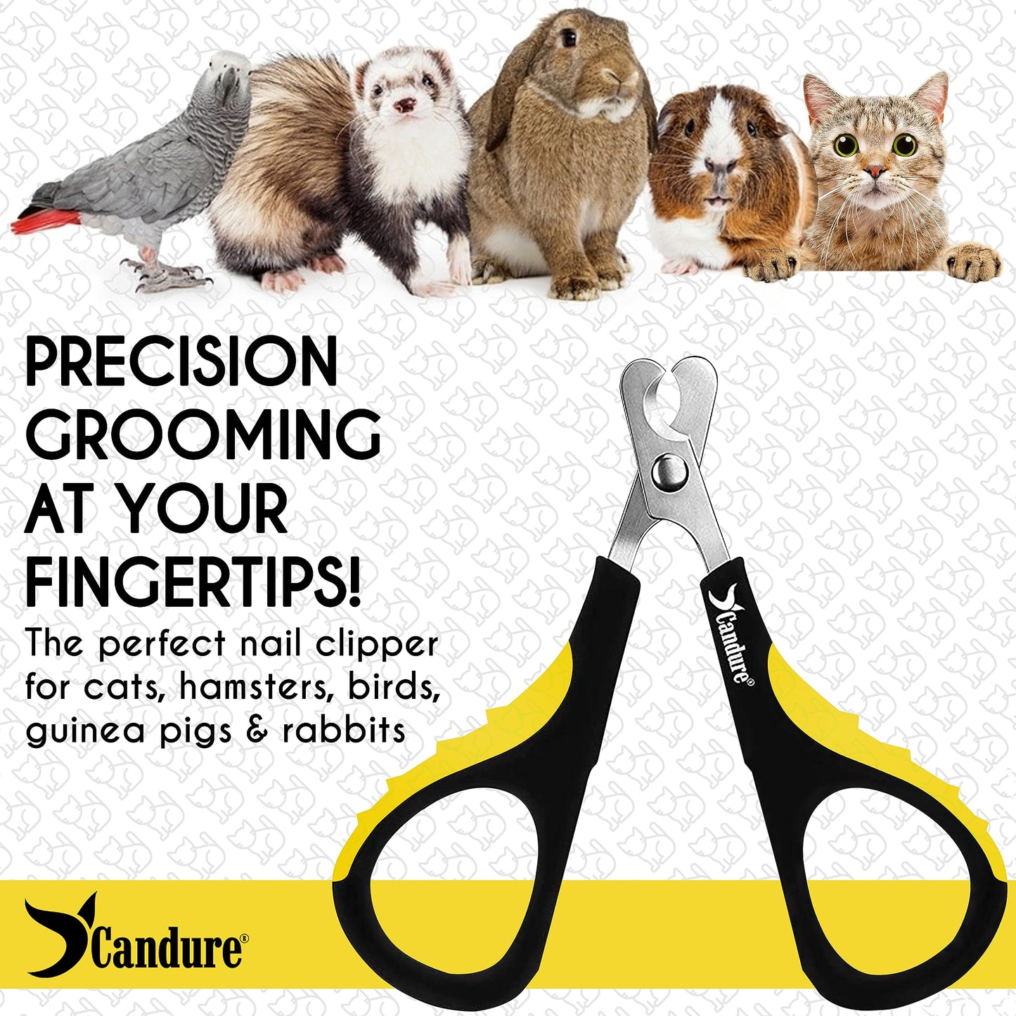 Candure Dog Nail Clippers Professional Pet Nail Clipper Suitable for Large to Medium Dogs, Cats, Rabbits and Guinea Pigs - Safety Lock/Protective Guard to Avoid Over Cutting