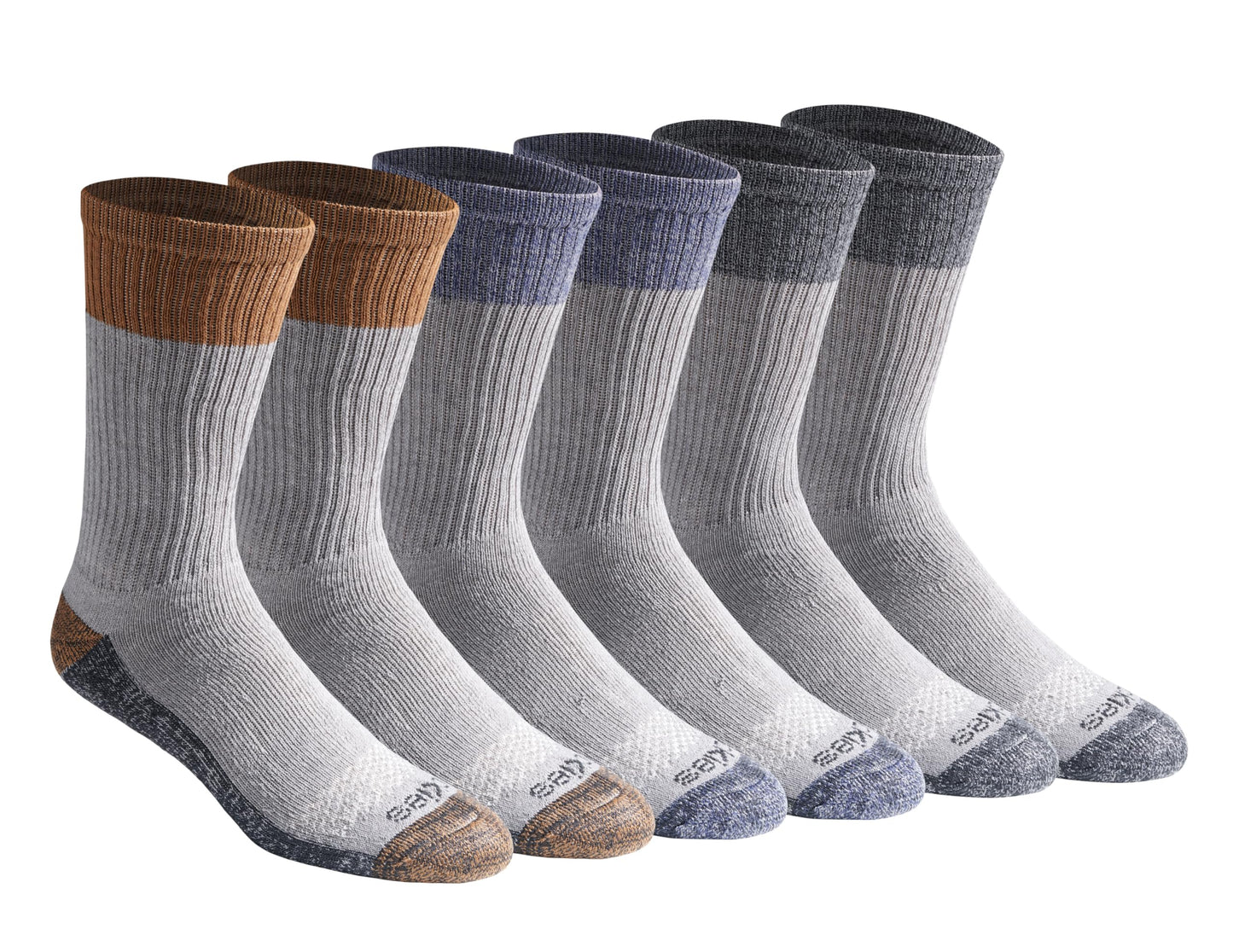 Dickies Men's Dri-tech Essential Moisture Control Crew Socks Multipack