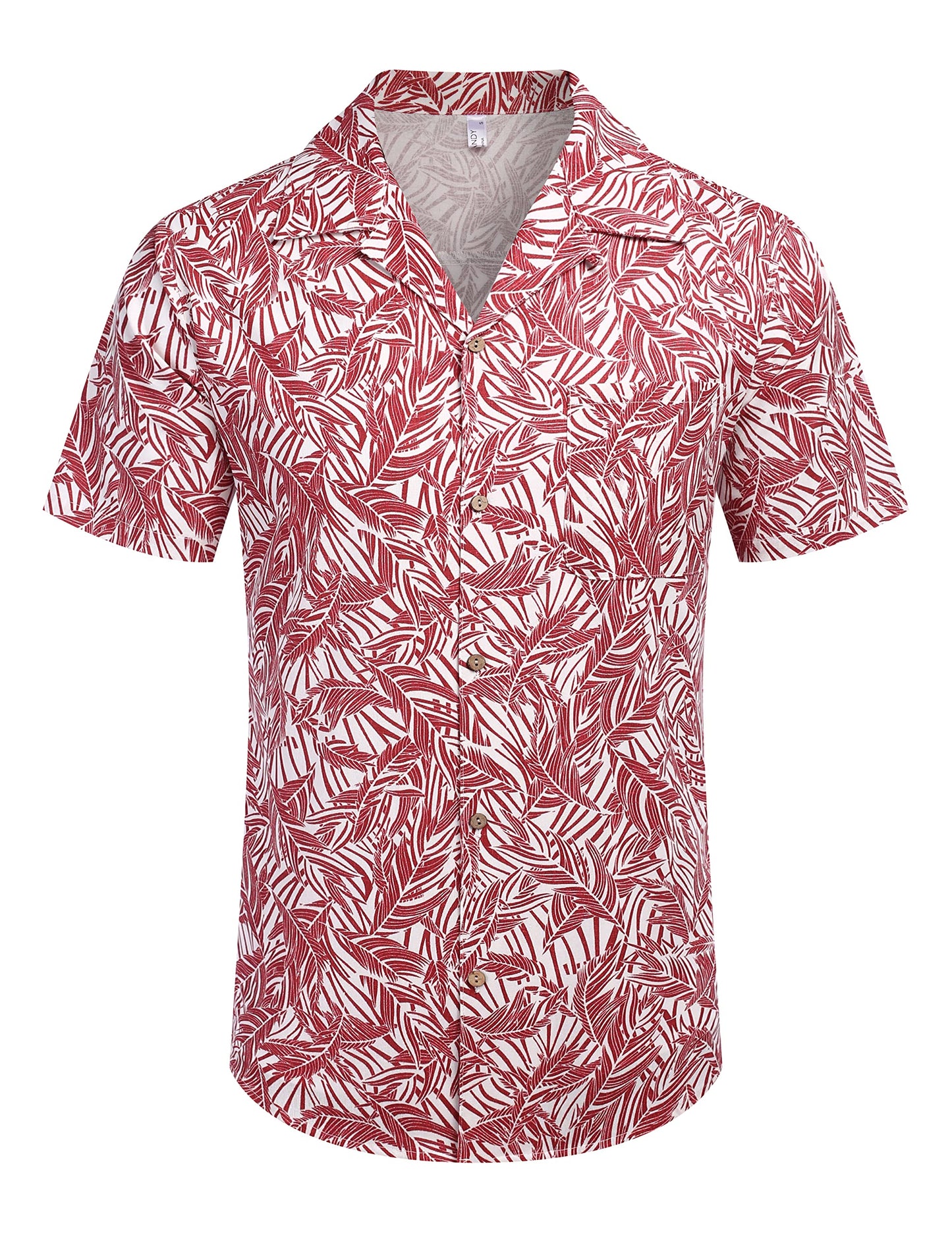 COOFANDY Men's Hawaiian Floral Shirts Cotton Linen Button Down Tropical Holiday Beach Shirts