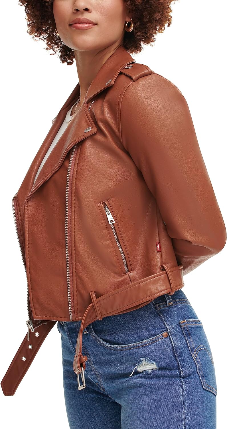 Levi's Women's Belted Faux Leather Moto Jacket (Regular & Plus Size)