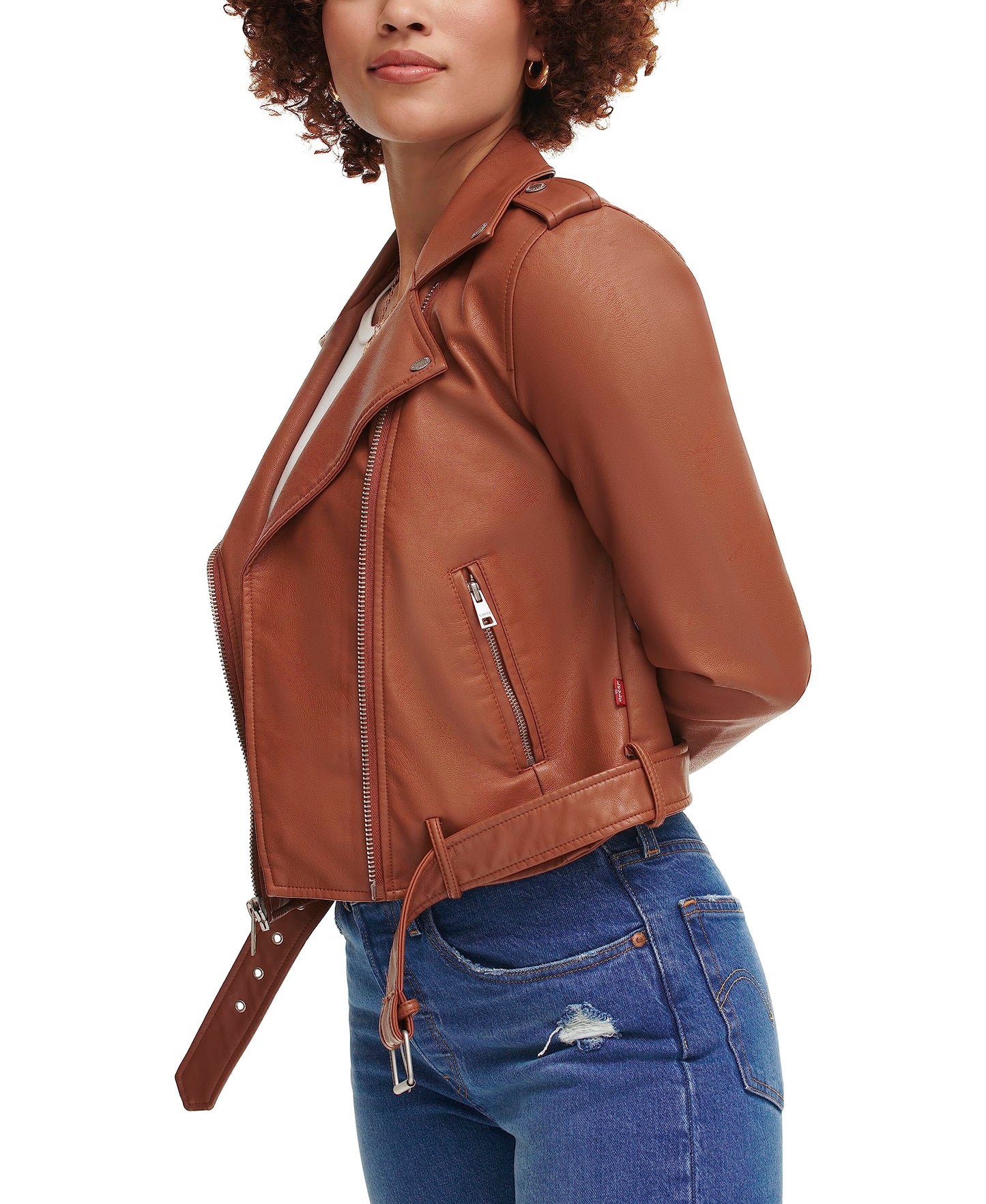 Levi's Women's Belted Faux Leather Moto Jacket (Regular & Plus Size)