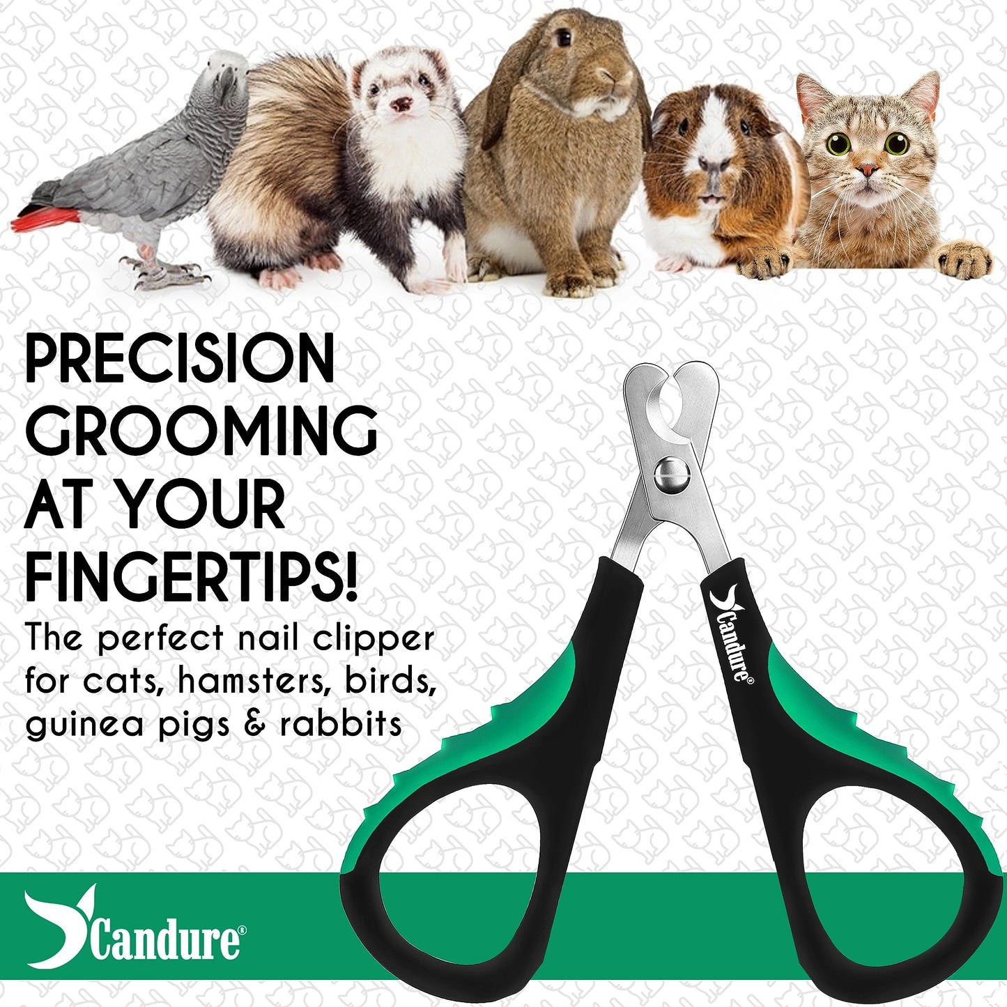 Candure Dog Nail Clippers Professional Pet Nail Clipper Suitable for Large to Medium Dogs, Cats, Rabbits and Guinea Pigs - Safety Lock/Protective Guard to Avoid Over Cutting