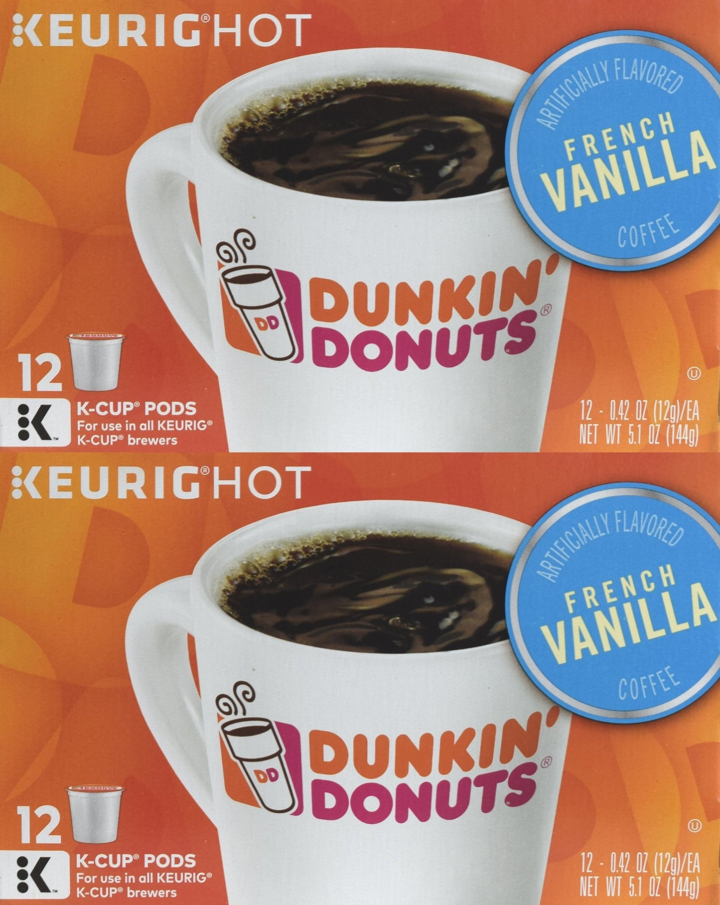 Dunkin' Original Blend Single Serve Keurig K-Cup Pods, Medium Roast Coffee, 60 Pods total (6 Boxes of 10)