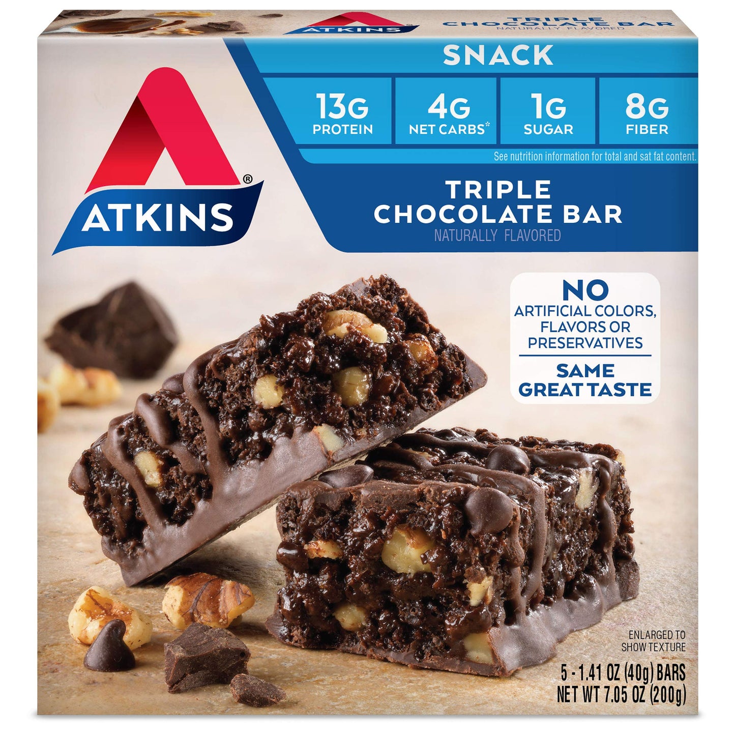 Atkins Chocolate Crème Protein Wafer Crisps, Protein Dessert, 4g Net Carb, 1g Sugar, High in Fiber, Keto Friendly, 5 Count