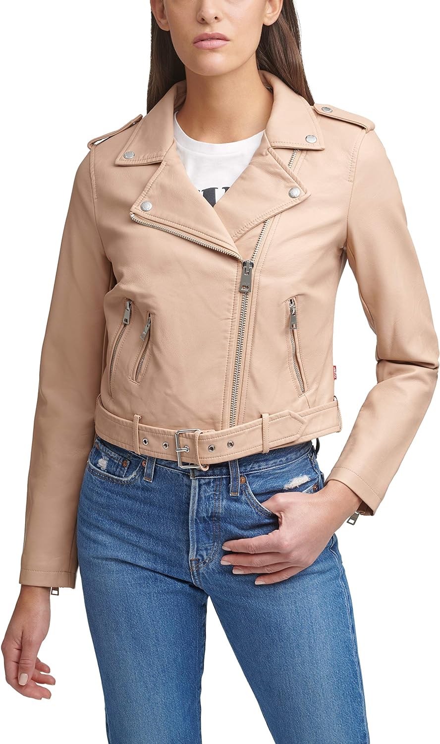 Levi's Women's Belted Faux Leather Moto Jacket (Regular & Plus Size)