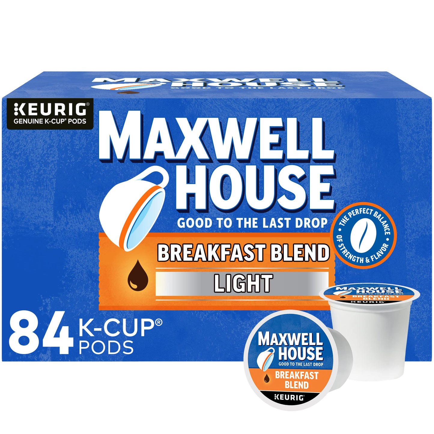 Maxwell House House Blend Medium Roast K-Cup Coffee Pods (84 ct Box)