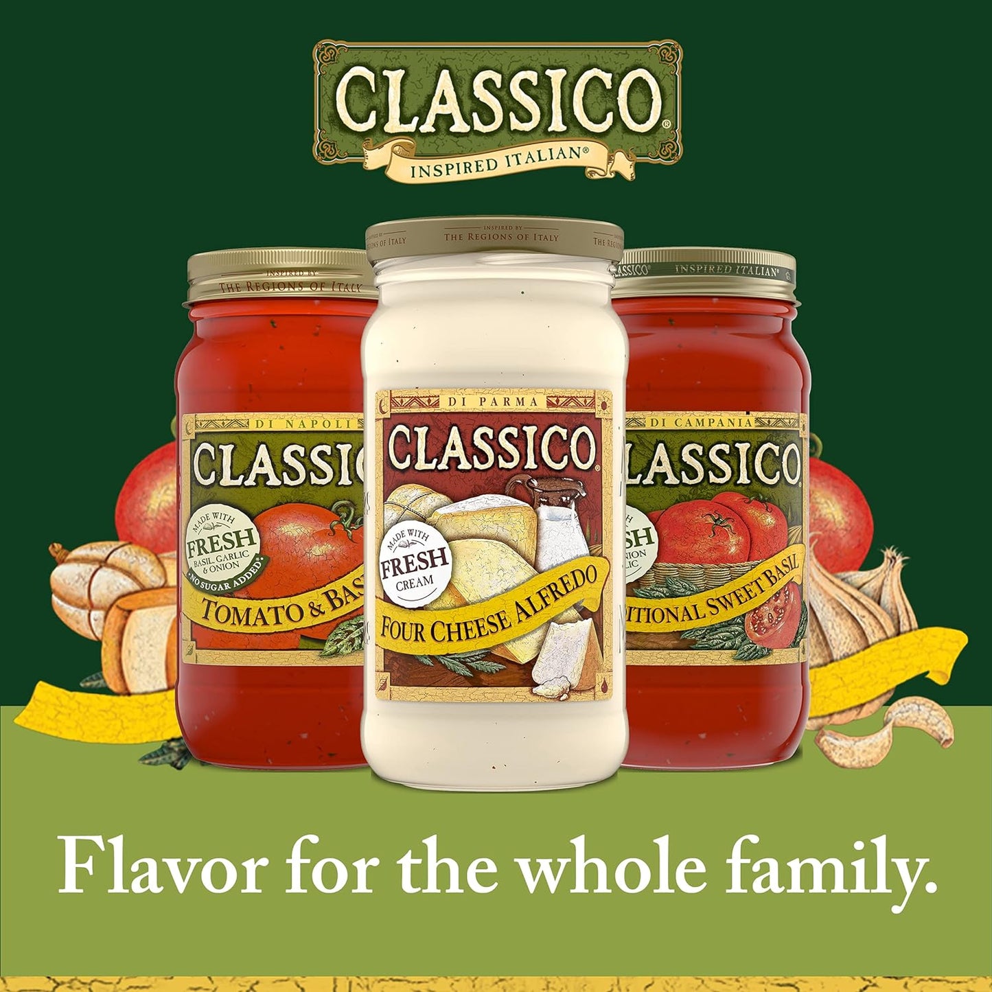 Classico Four Cheese Alfredo Pasta Sauce (15 oz Jar)