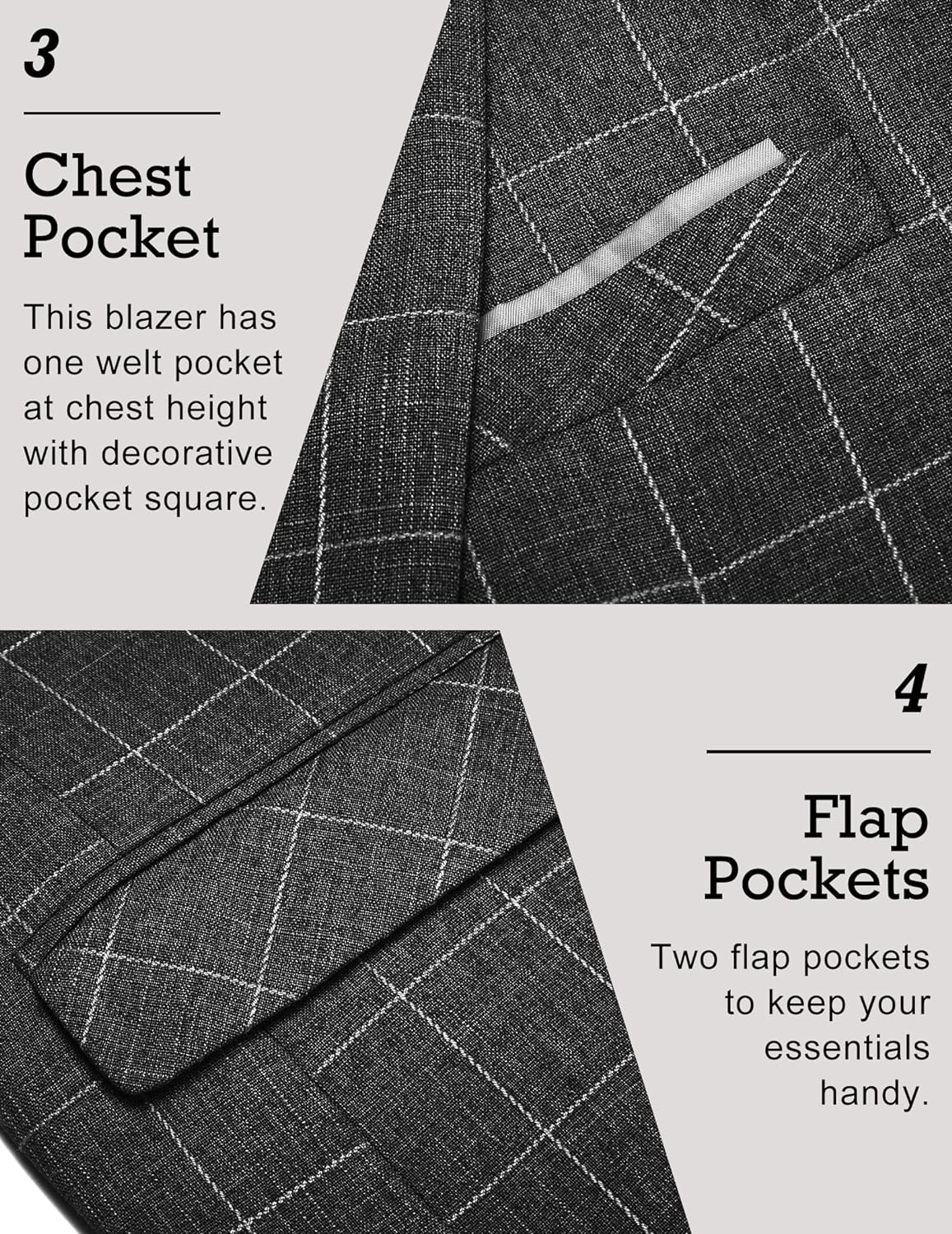 COOFANDY Men's Blazer Casual Sport Coats Slim Fit One Button Suit Jacket Lightweight Sports Jacket